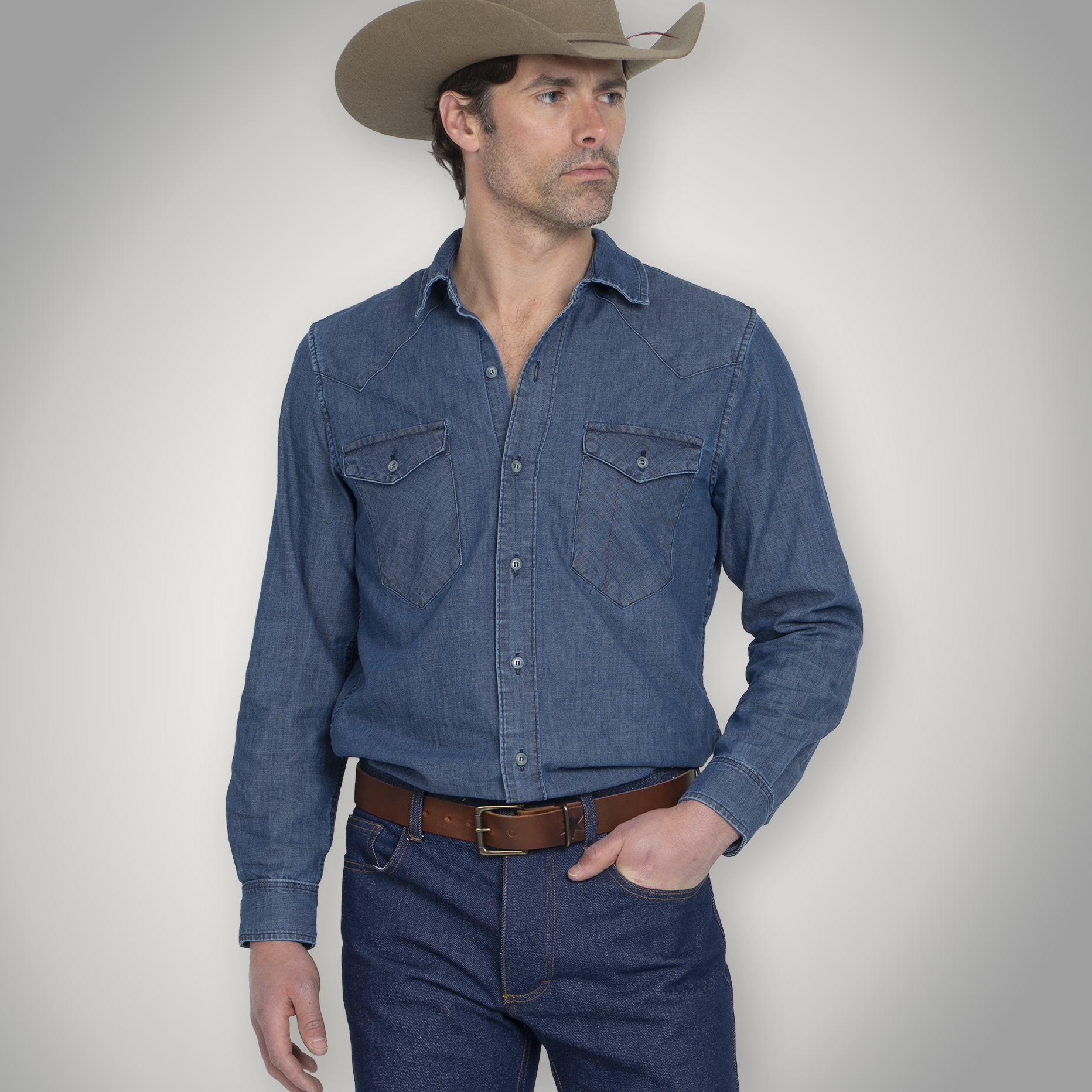 Western Chambray Light Wash