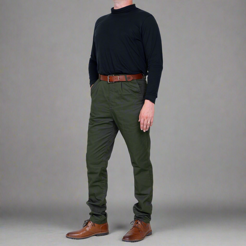 High Rise Chino - Olive