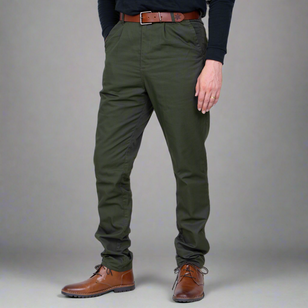 High Rise Chino - Olive