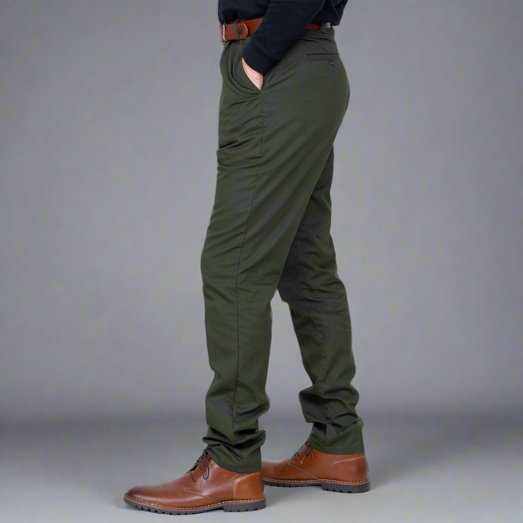 High Rise Chino - Olive