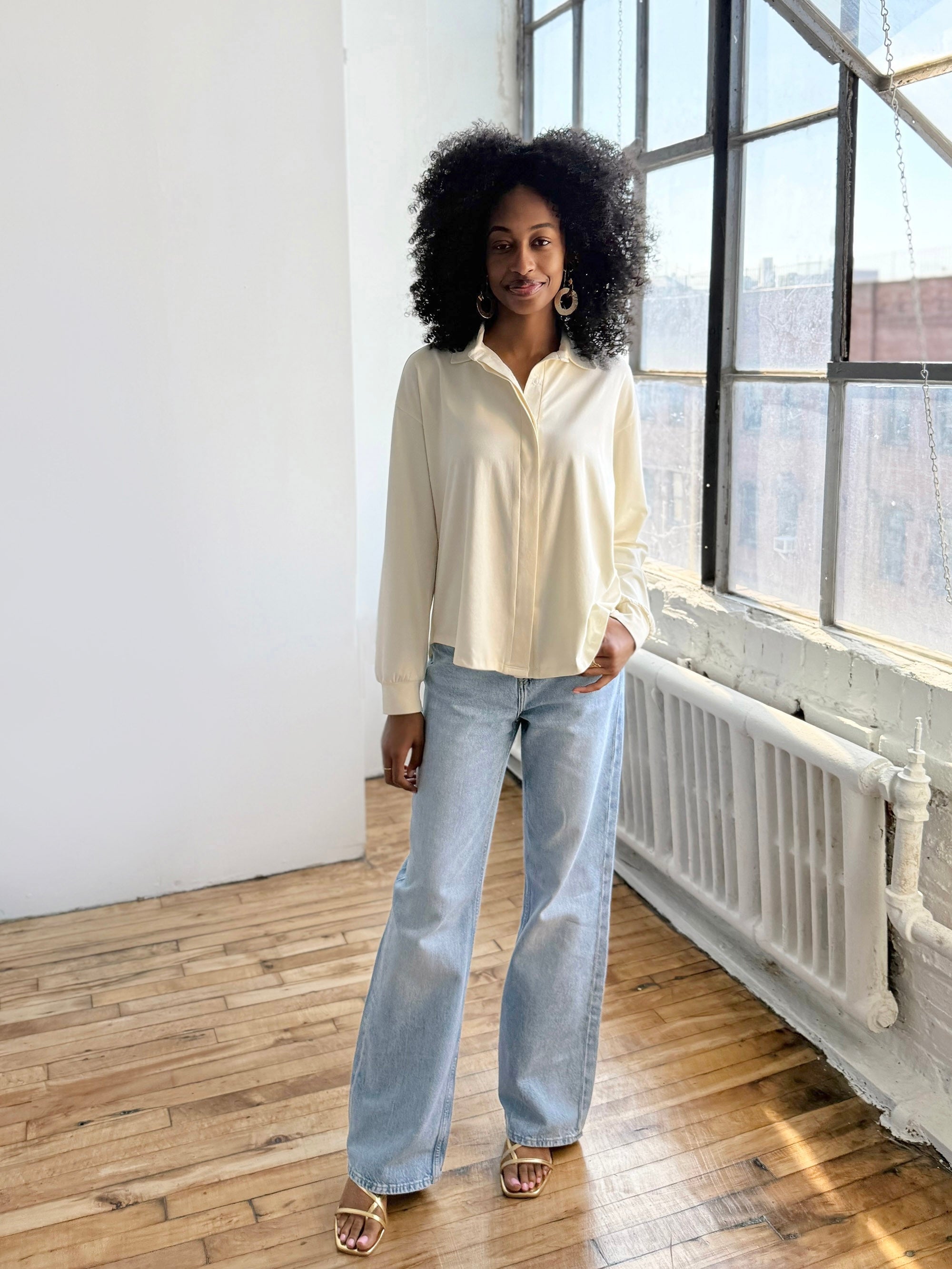 LINDSEY blouse in Chalk