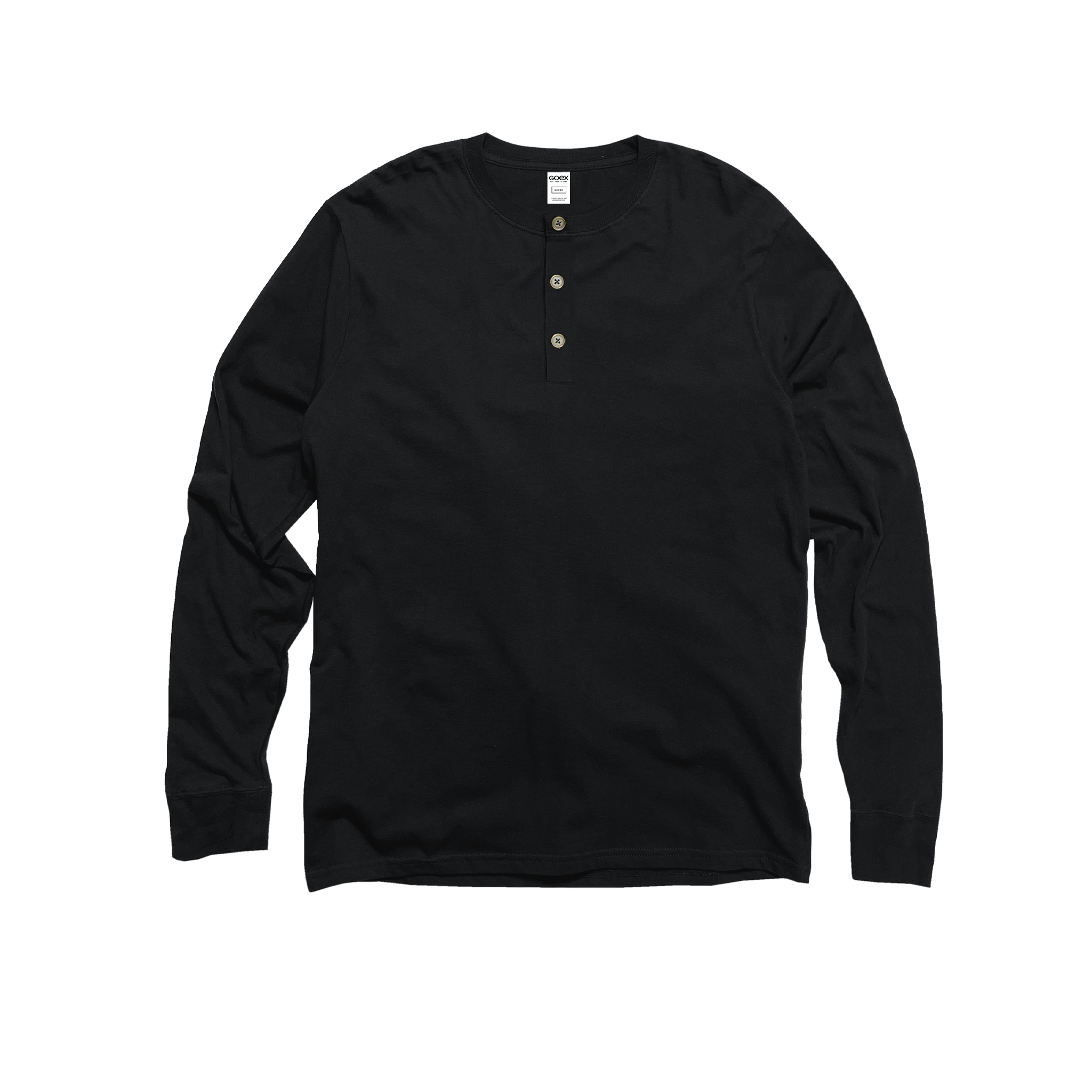 Unisex Long Sleeve Eco Cotton Henley