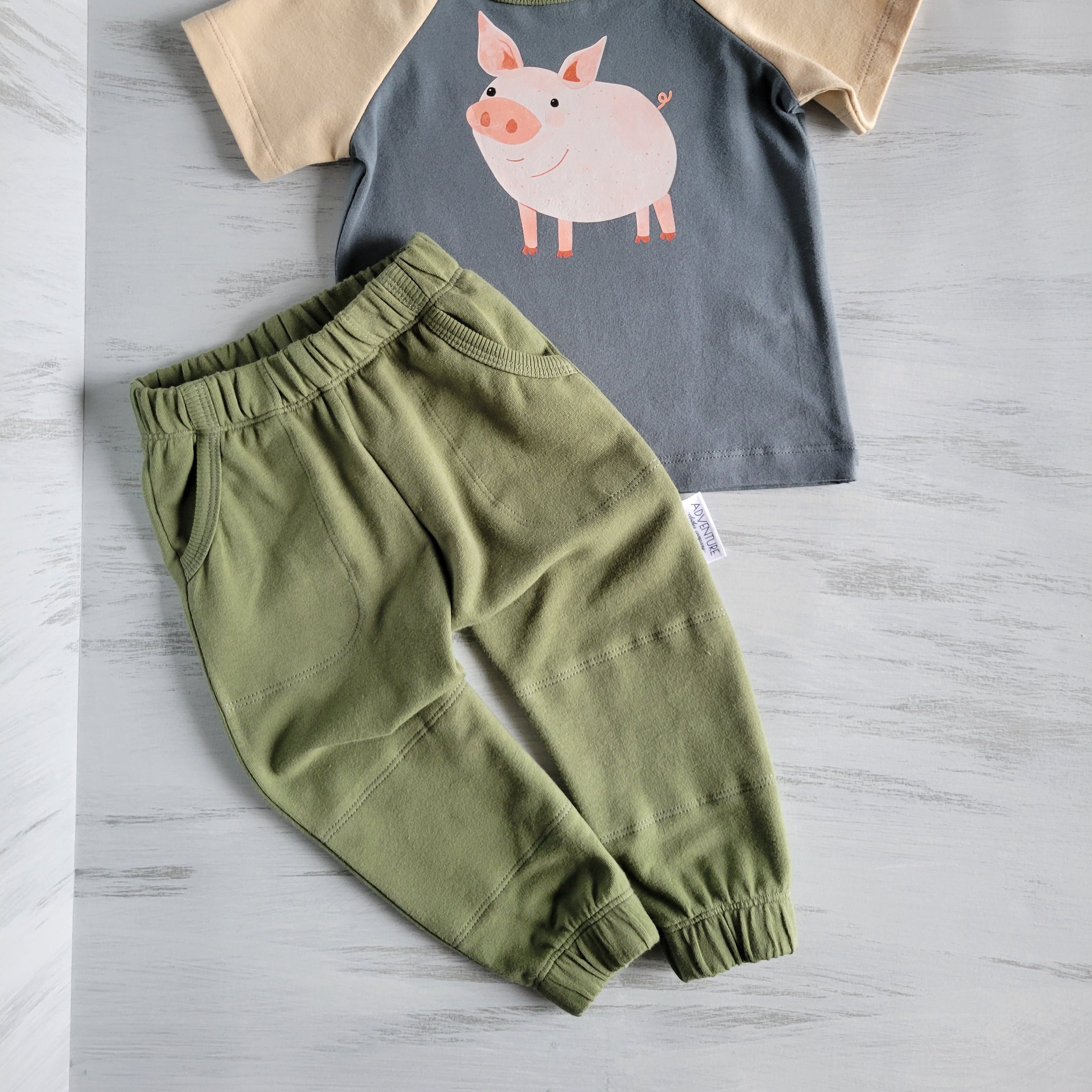 Kids Double Knee Sweats -Organic American Made Cotton