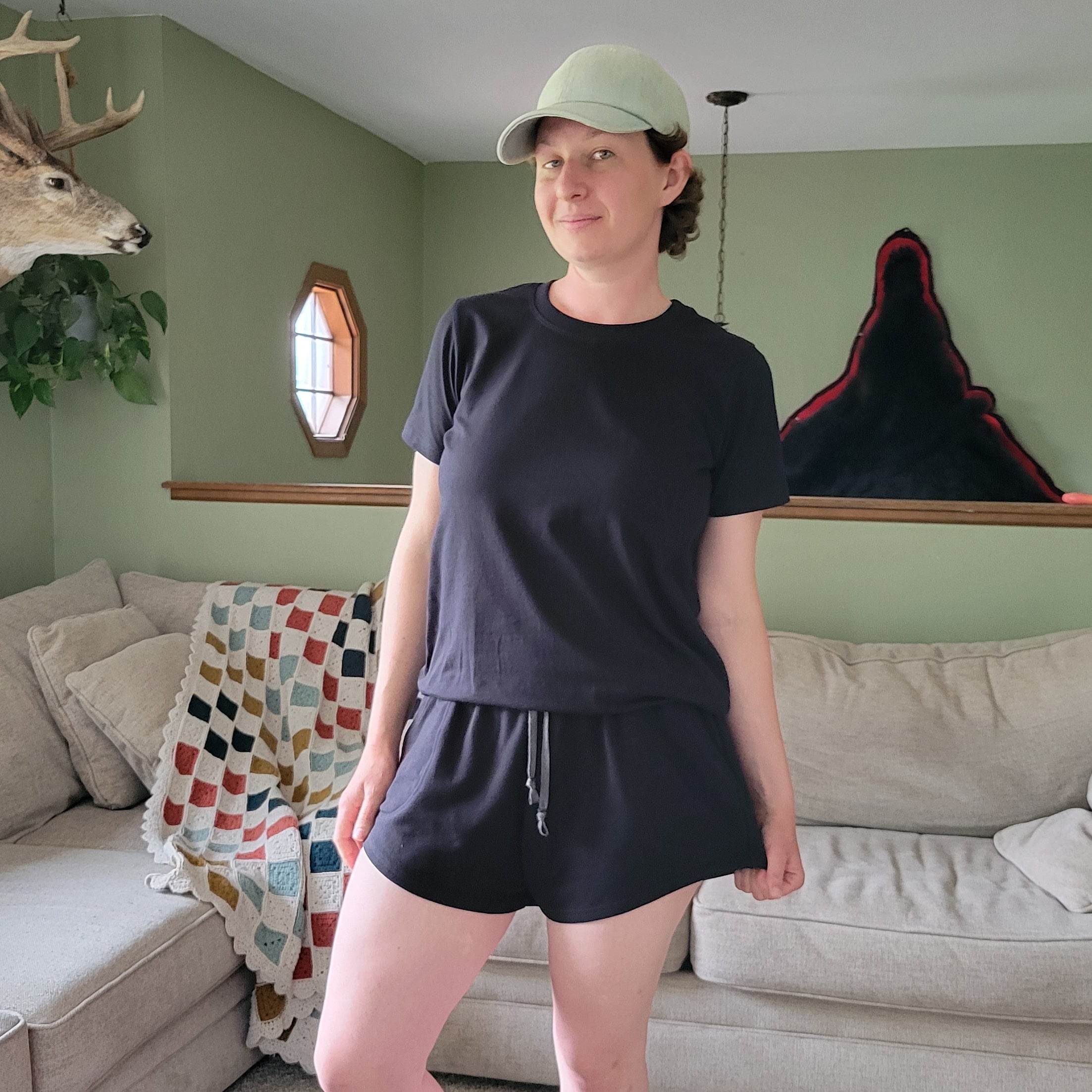 Womens Lounge Set - Shirt & Shorts