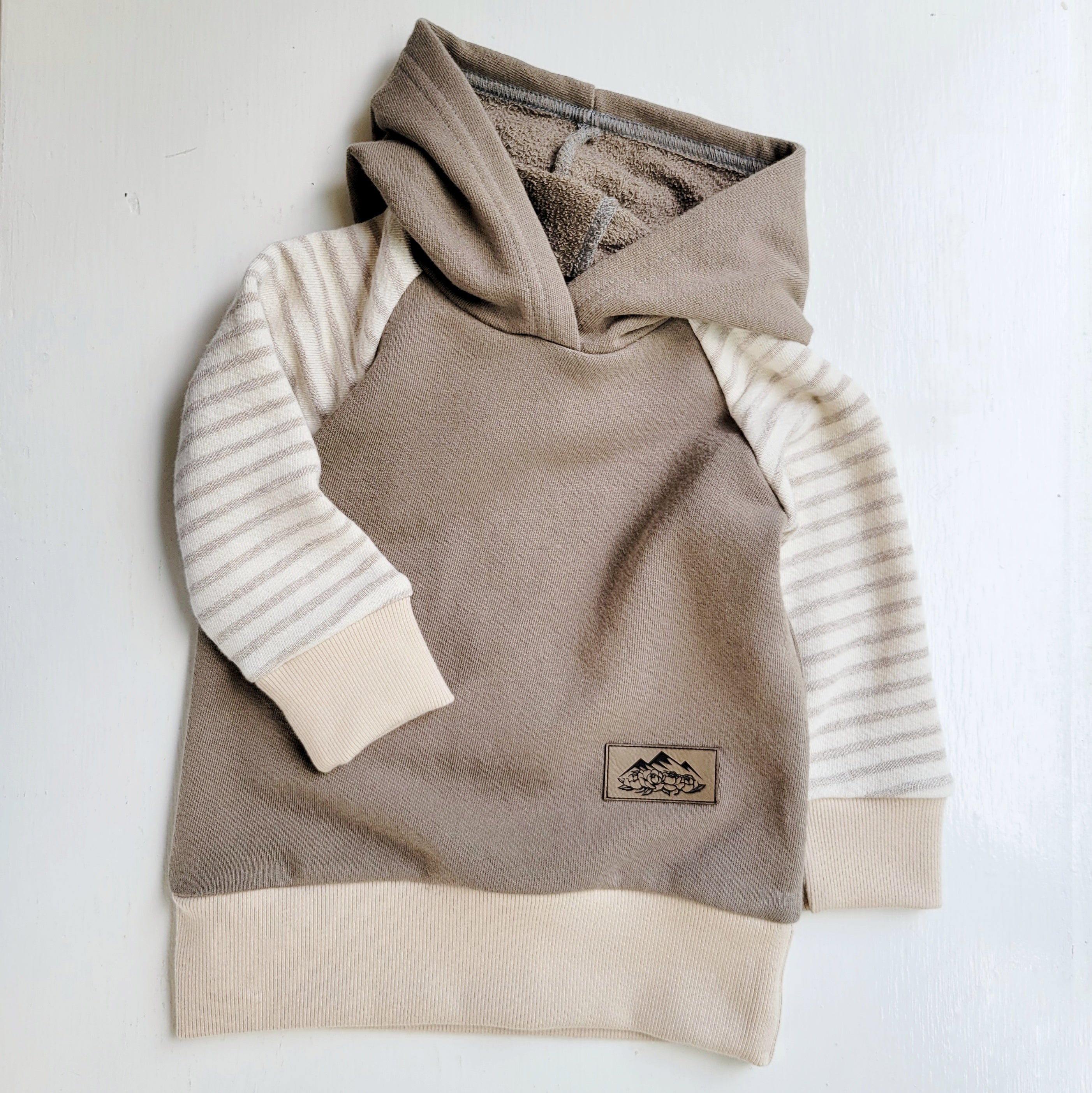 Kids Neutral Stripe Hoodie