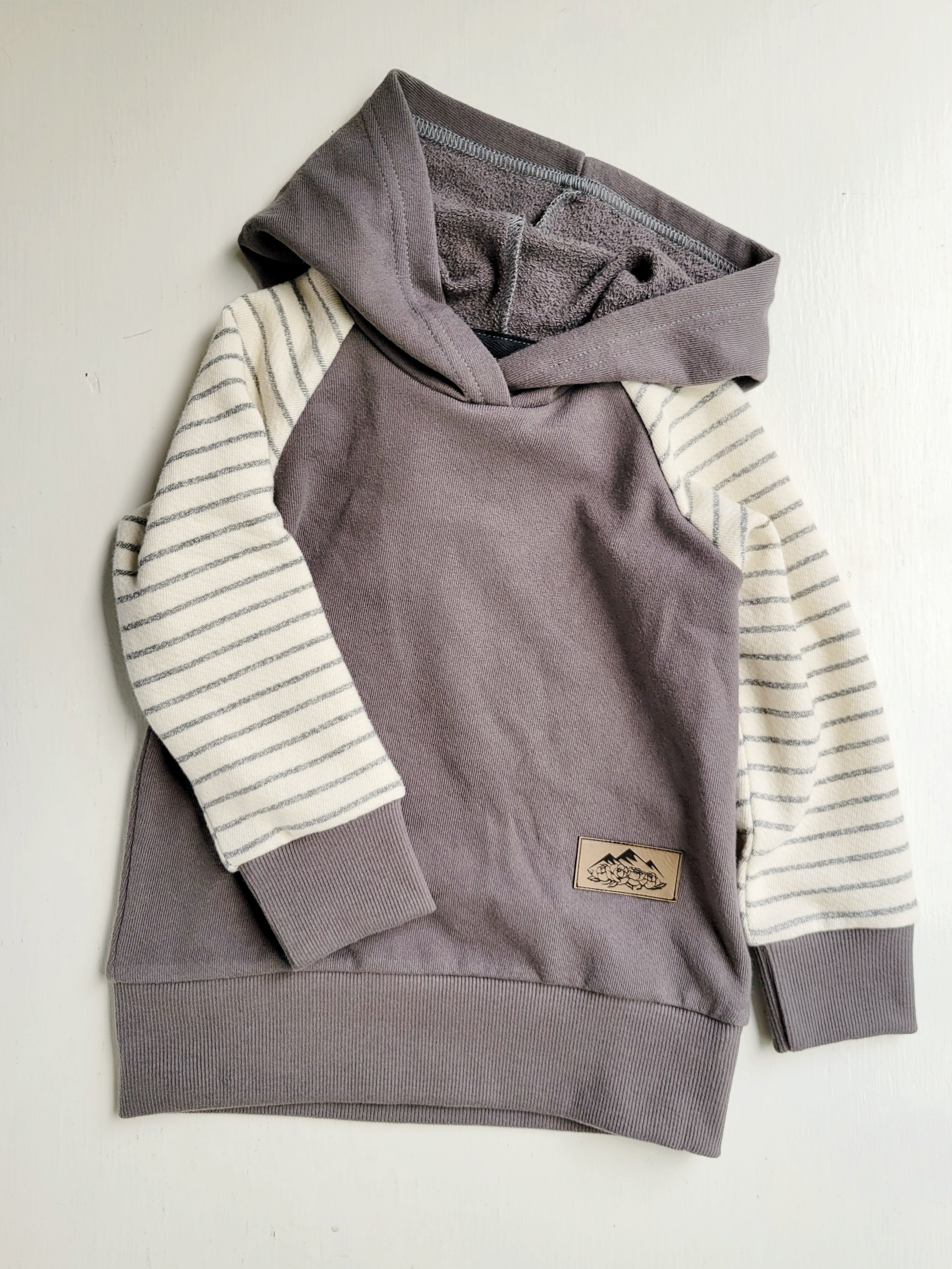 Kids Neutral Stripe Hoodie
