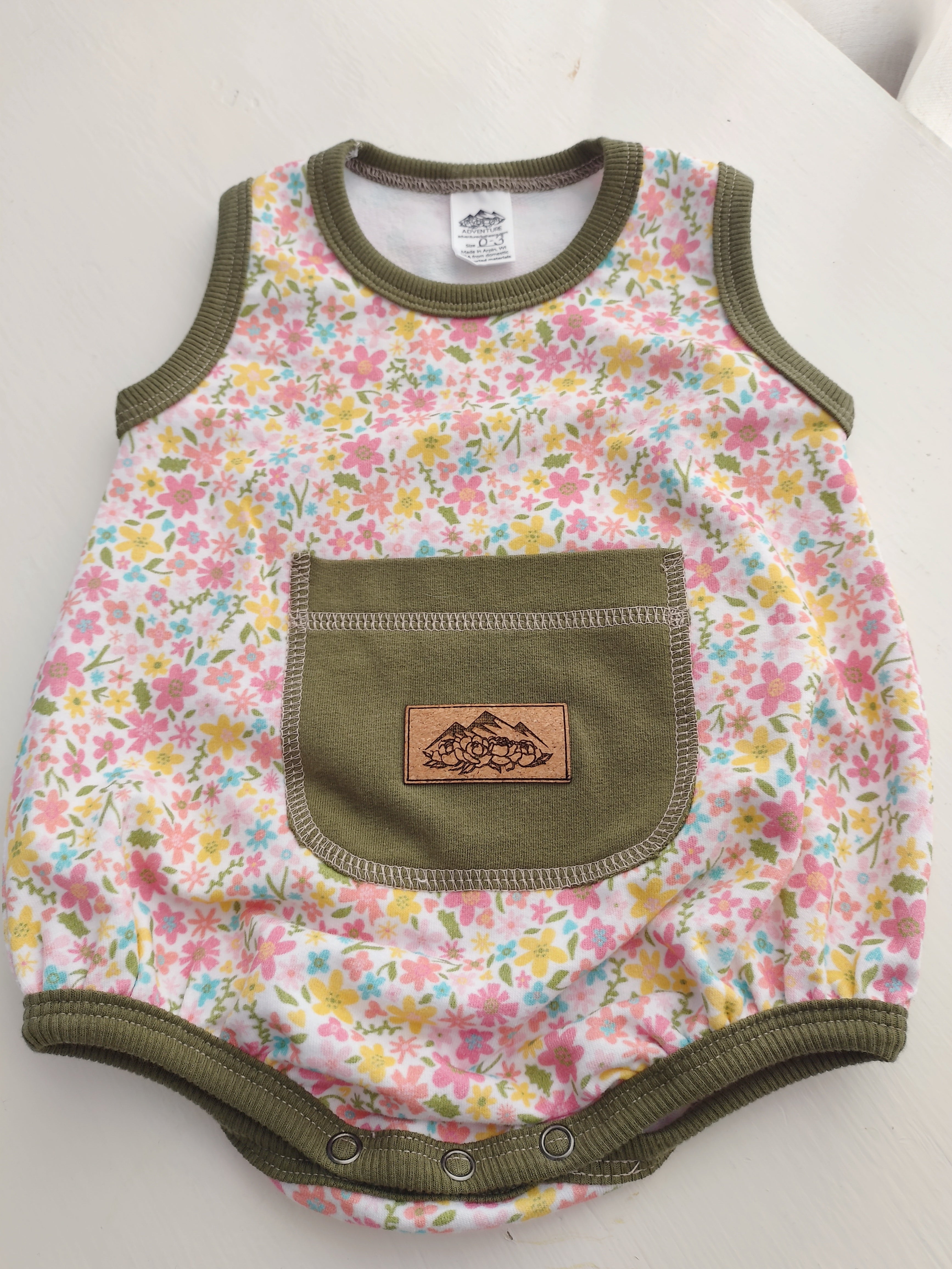 Baby Bubble Romper - Floral