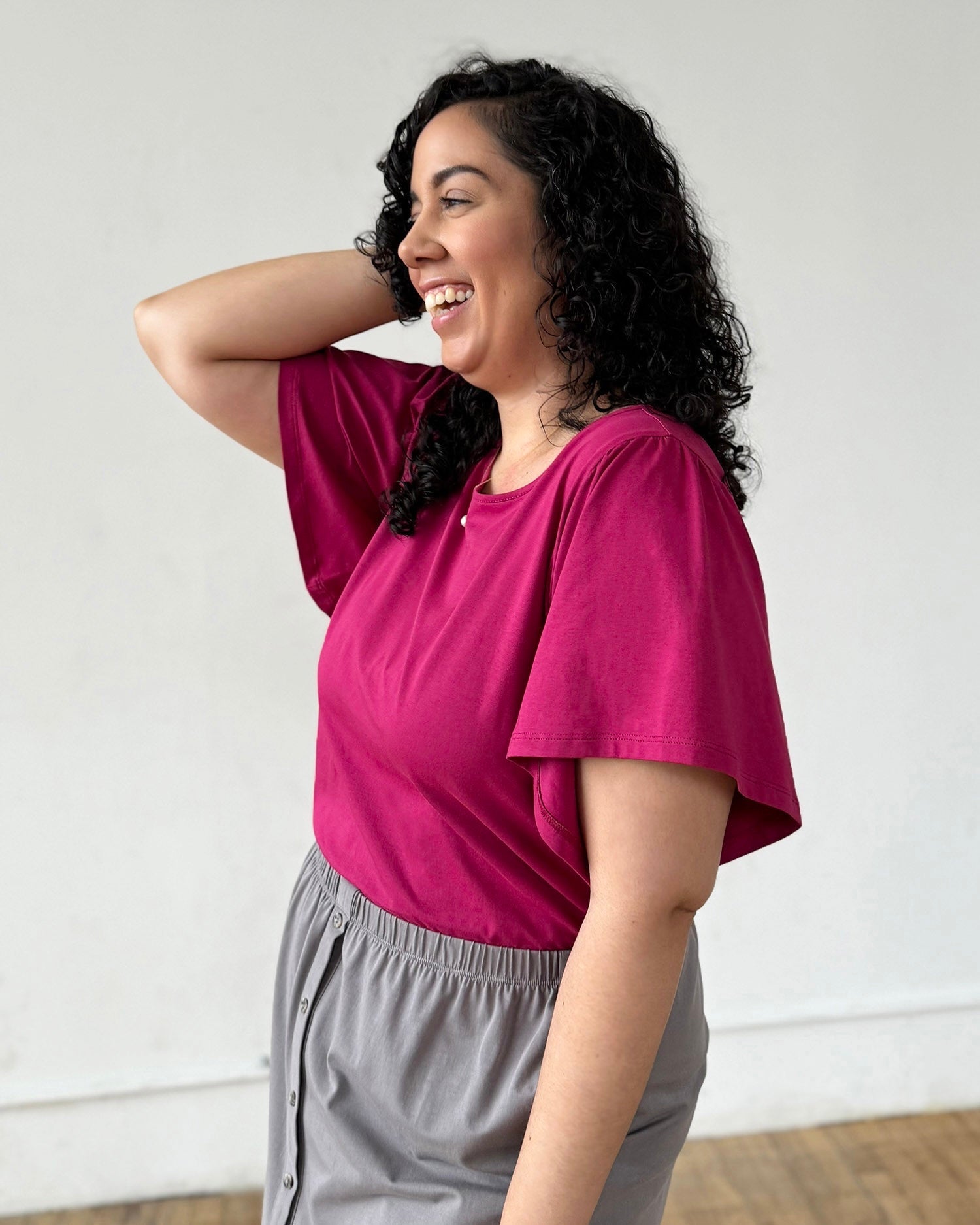 CHLOE tee in Garnet Pink