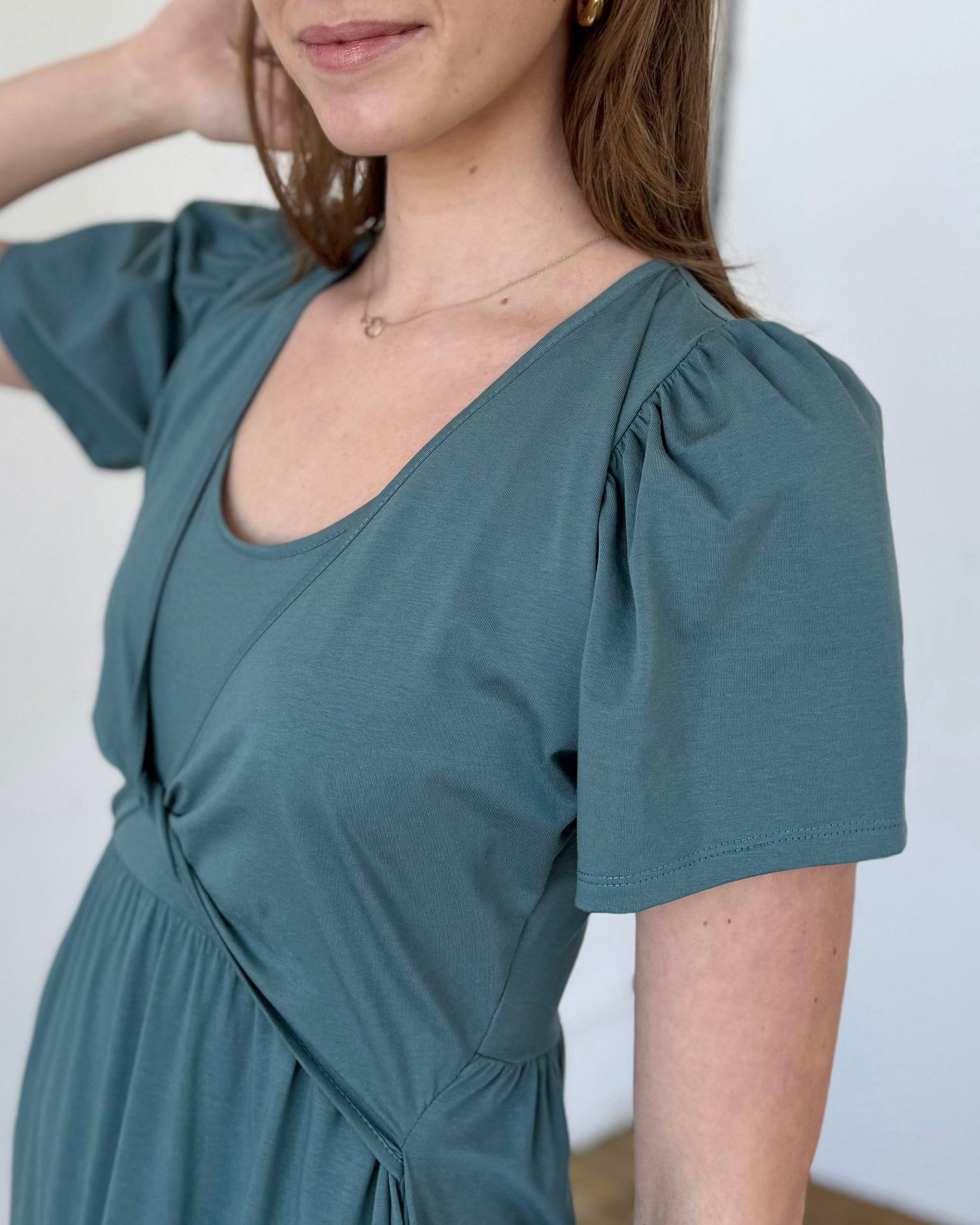 MONICA dress in Dark Aqua