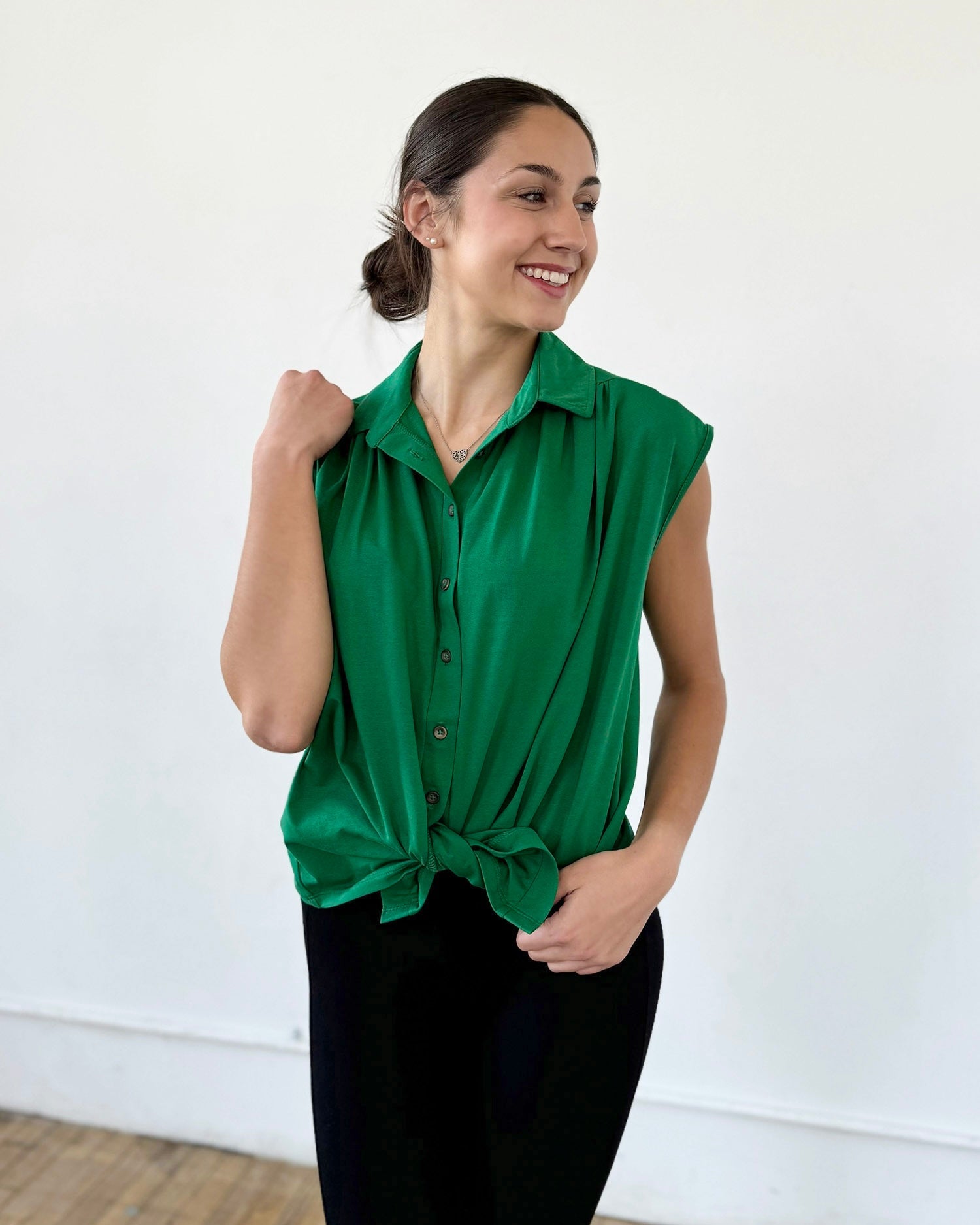 KAYA top in Rich Emerald
