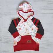 Kids Red Floral Hoodie