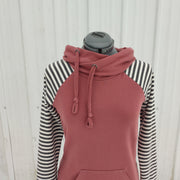 Women's Apple Pink Stripes Hoodie