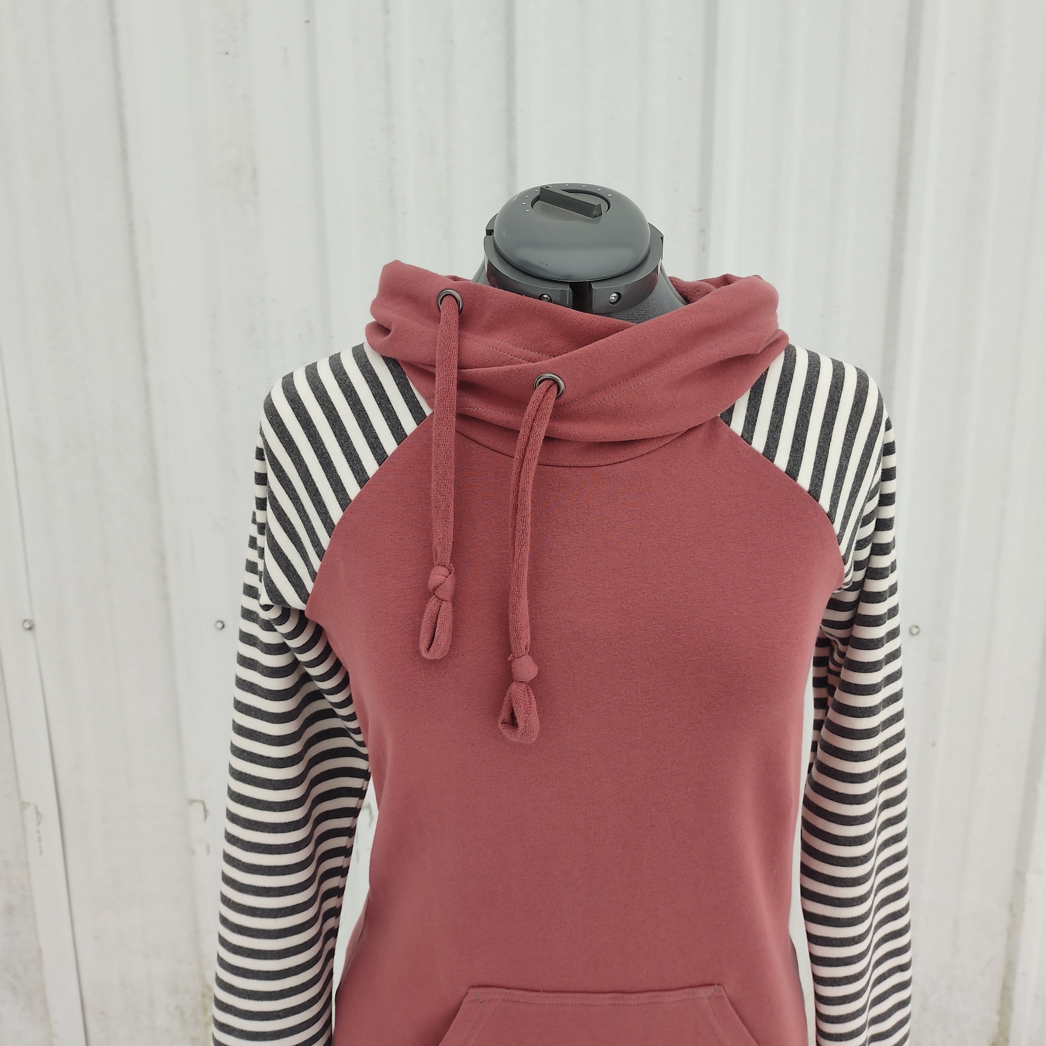 Women's Apple Pink Stripes Hoodie