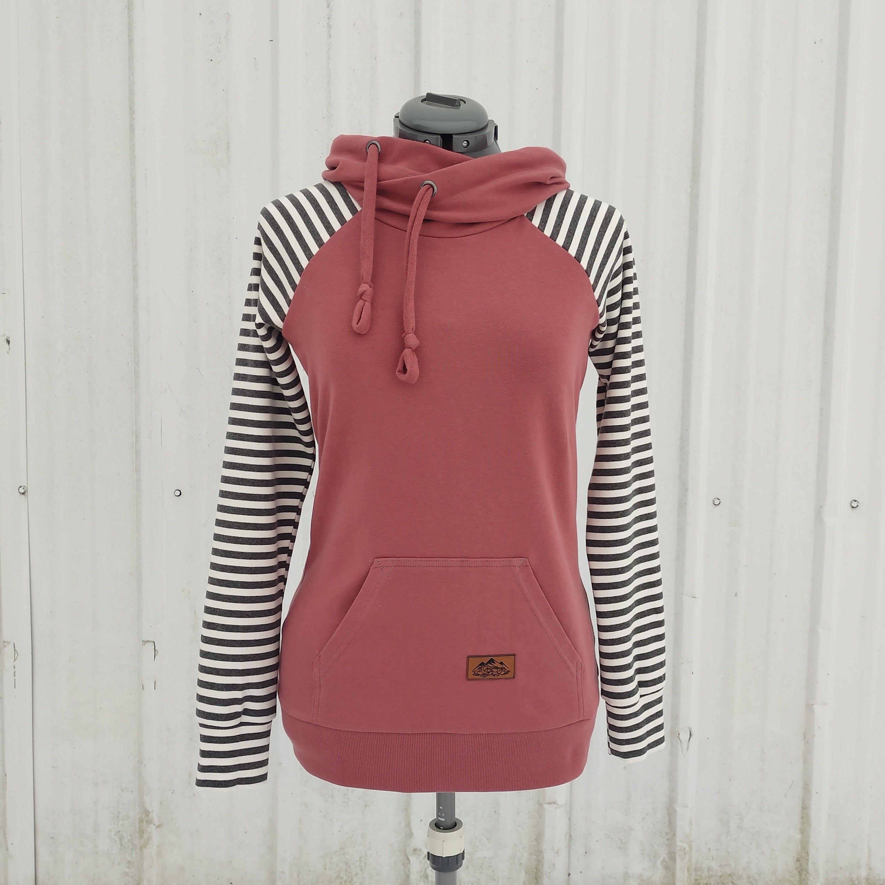 Women's Apple Pink Stripes Hoodie
