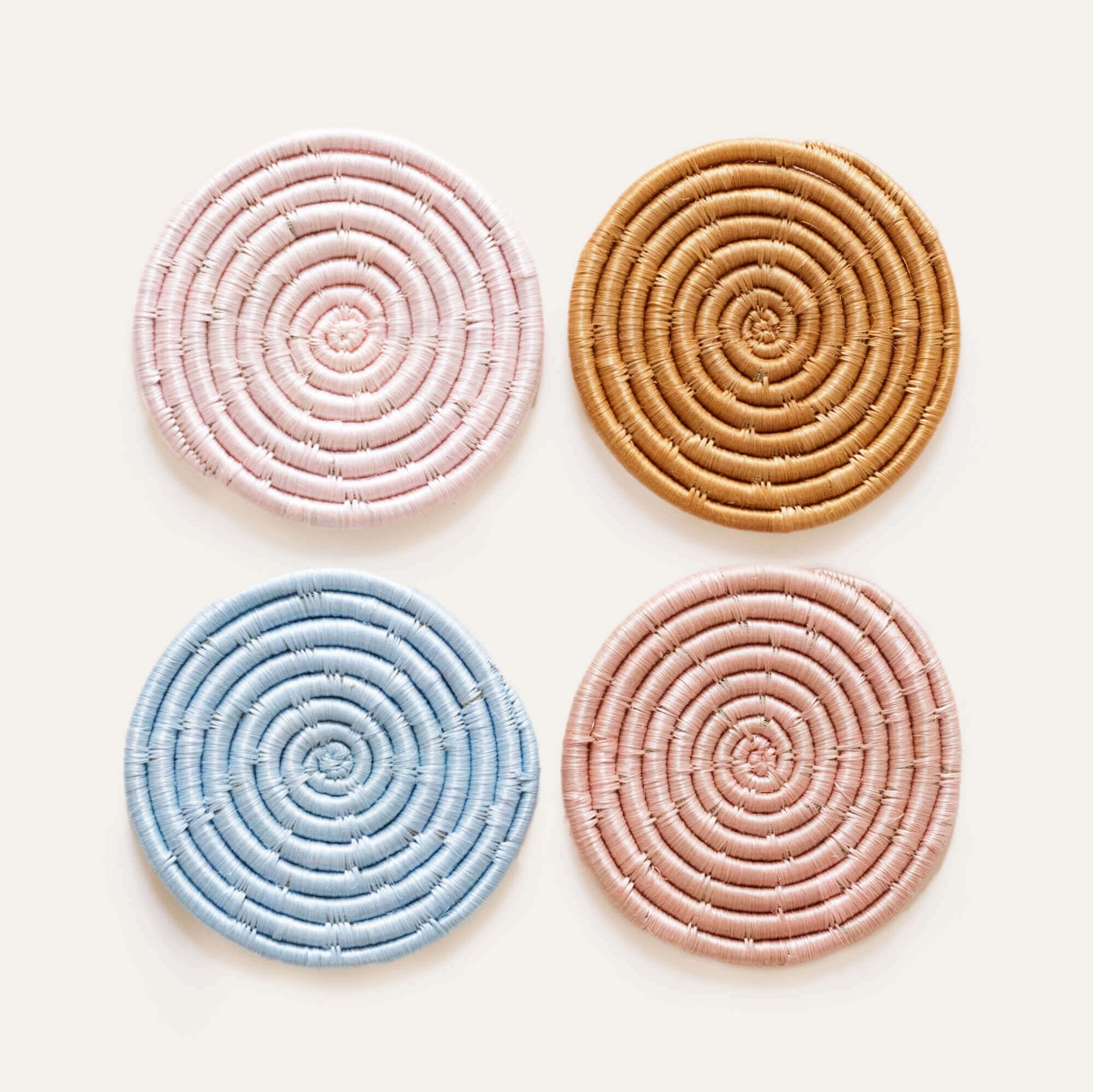 Solid Mixed Set of 4 Coasters