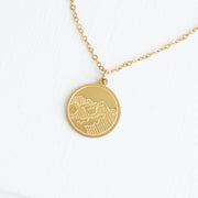 Mountain Adventure Necklace in Gold