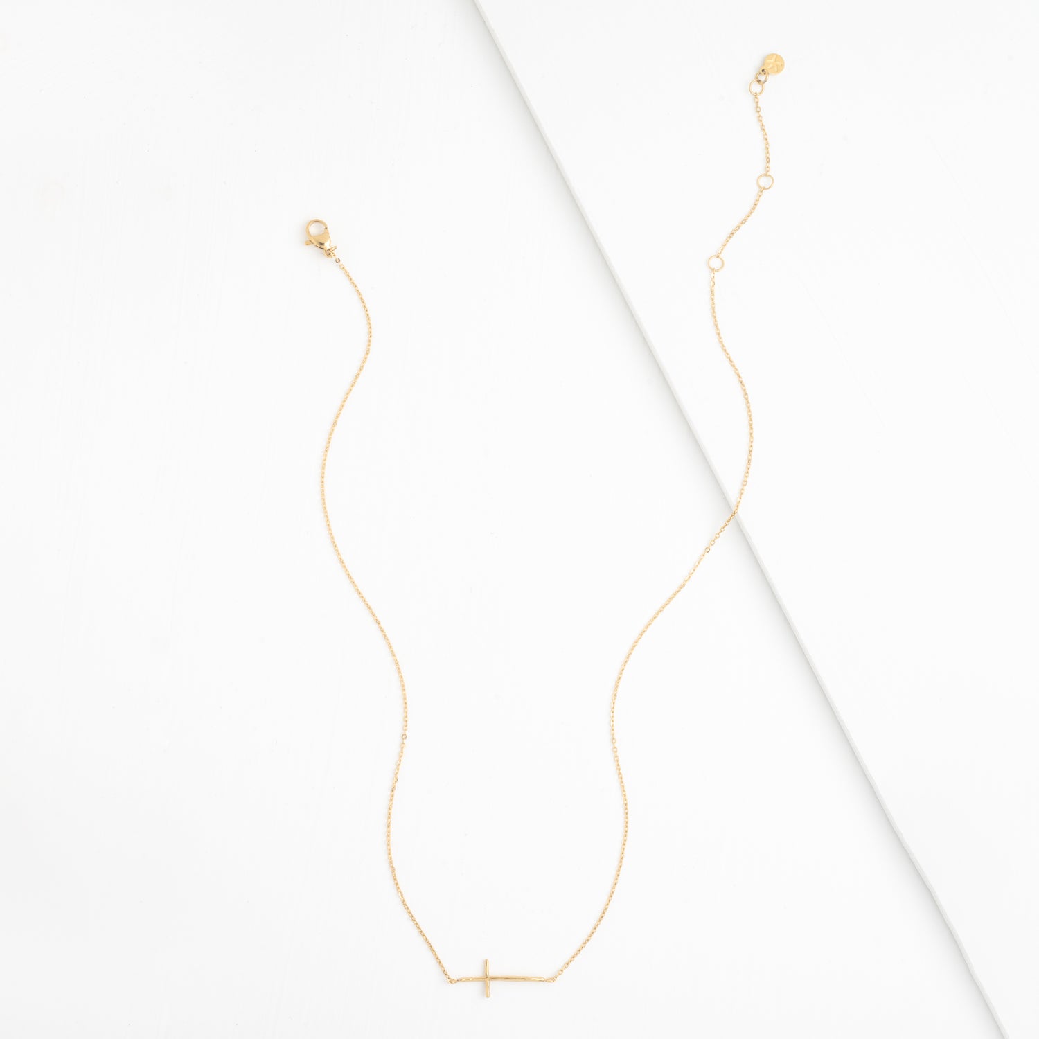 Radiant Cross Necklace in Gold