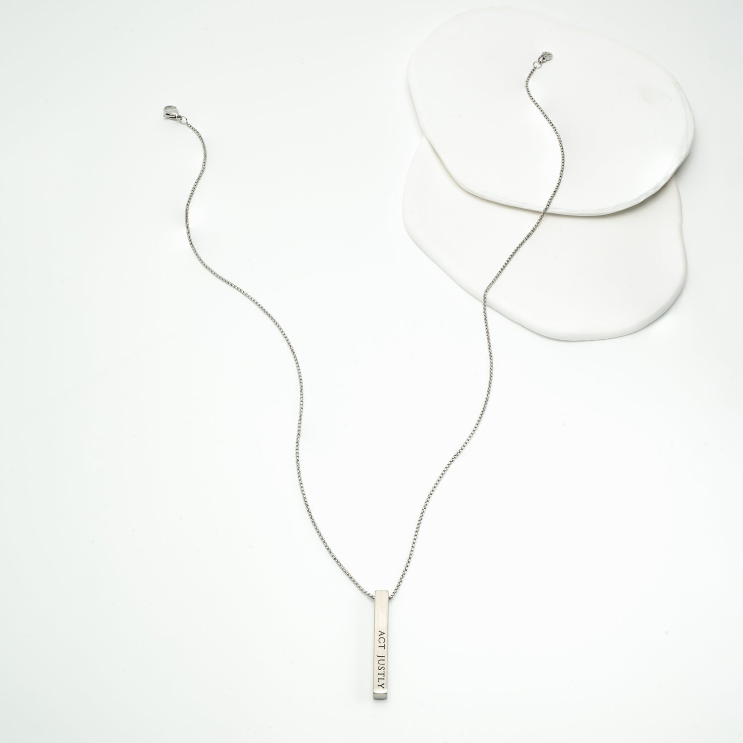 Justice Stainless Bar Necklace