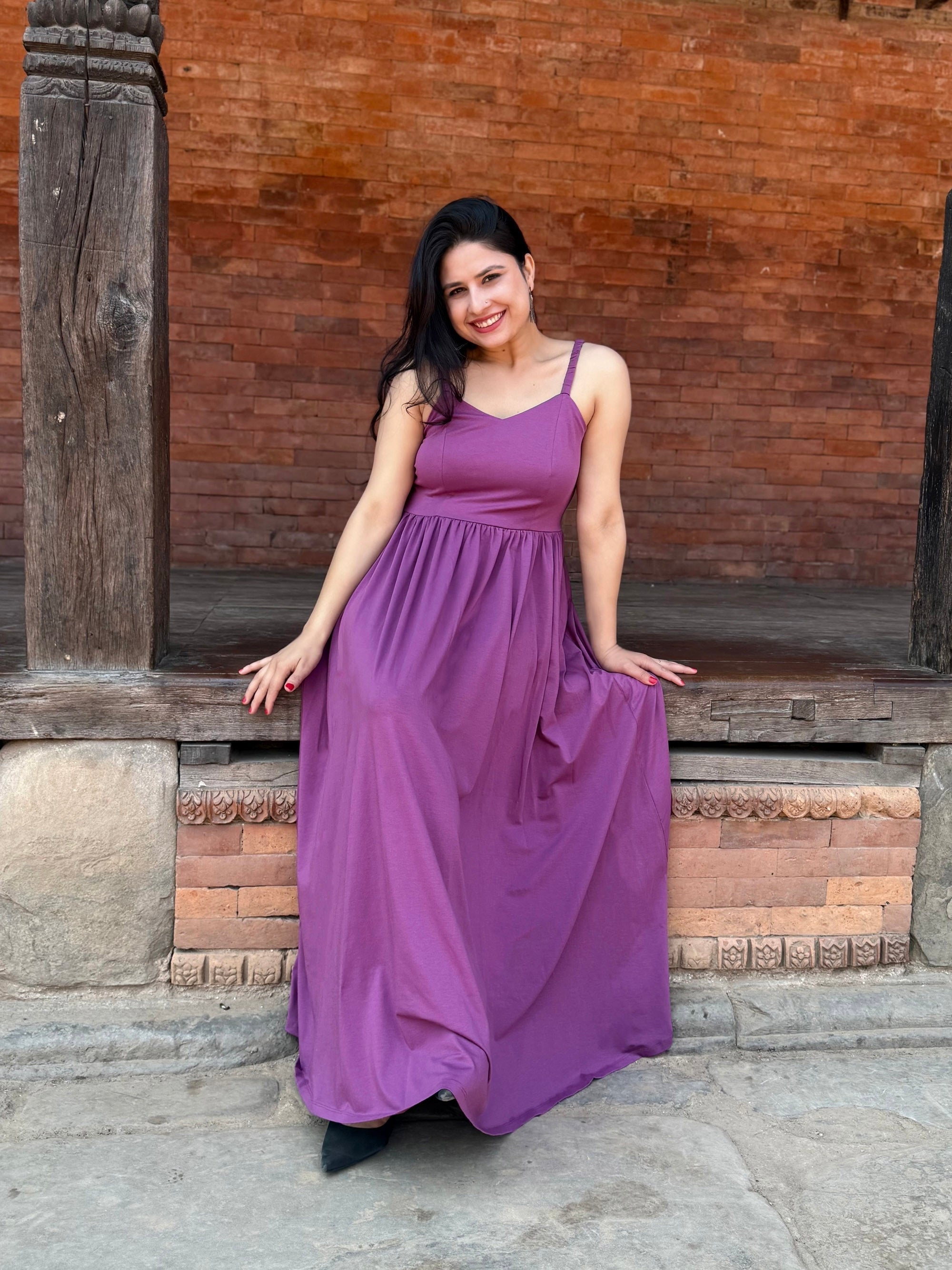 LYDIA dress in Deep Lilac