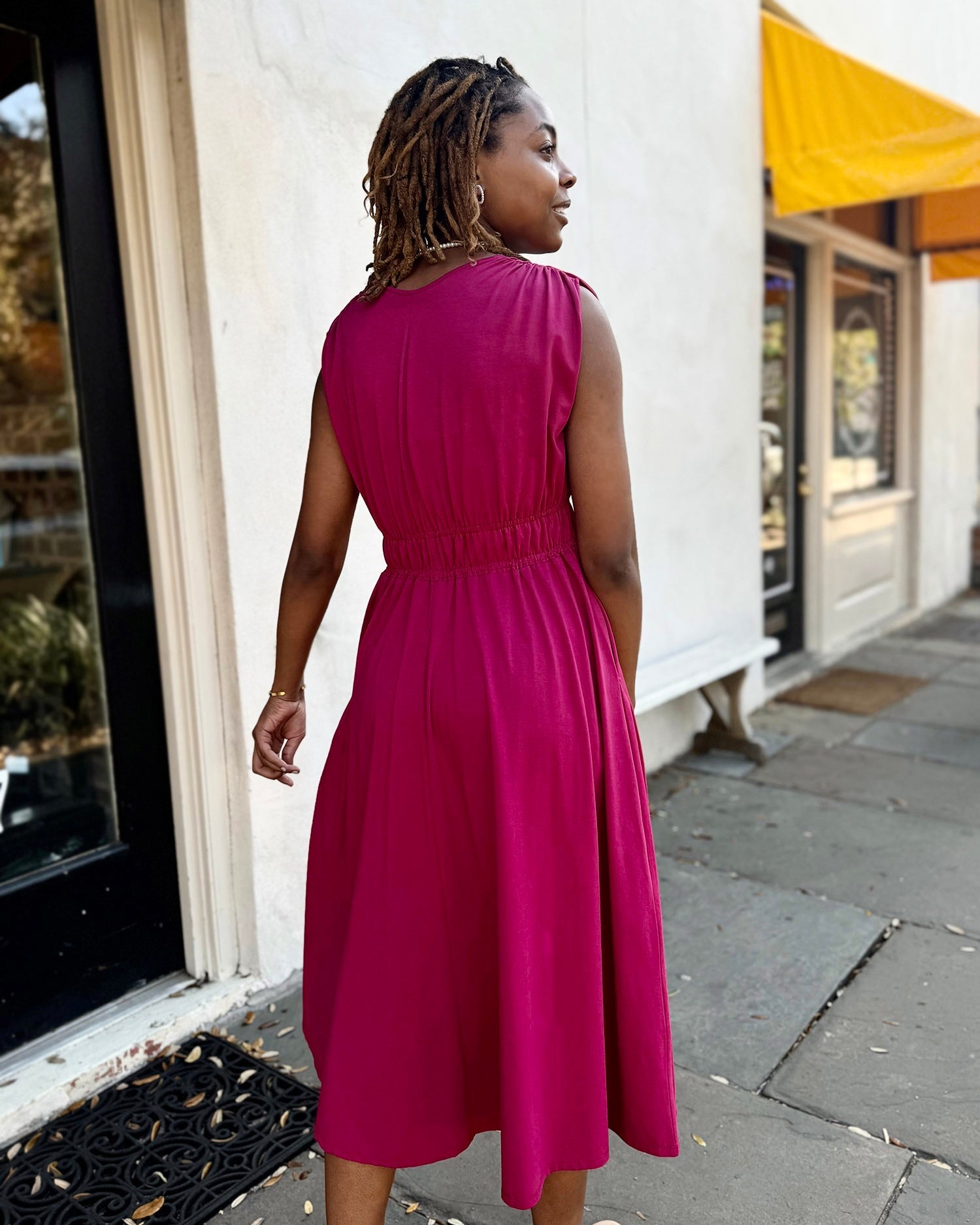 HAMPTON dress in Garnet Pink