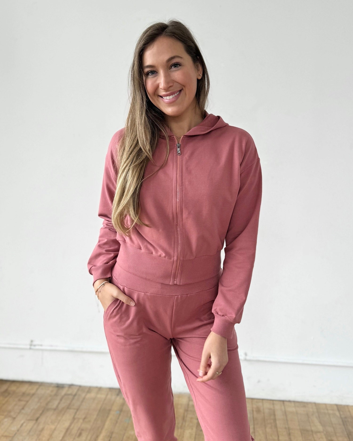 GRETA joggers in Withered Rose
