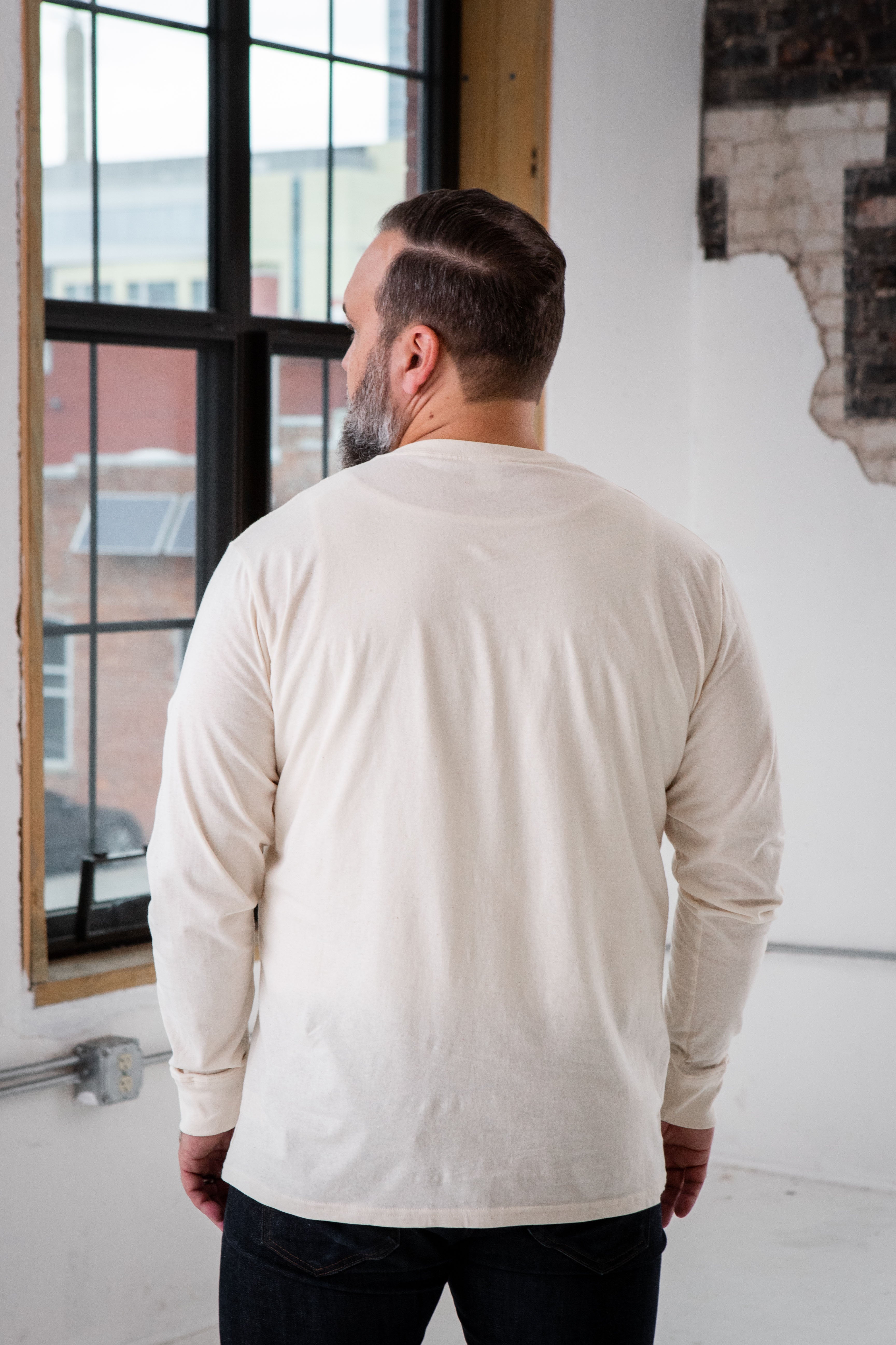 Unisex Long Sleeve Eco Cotton Henley