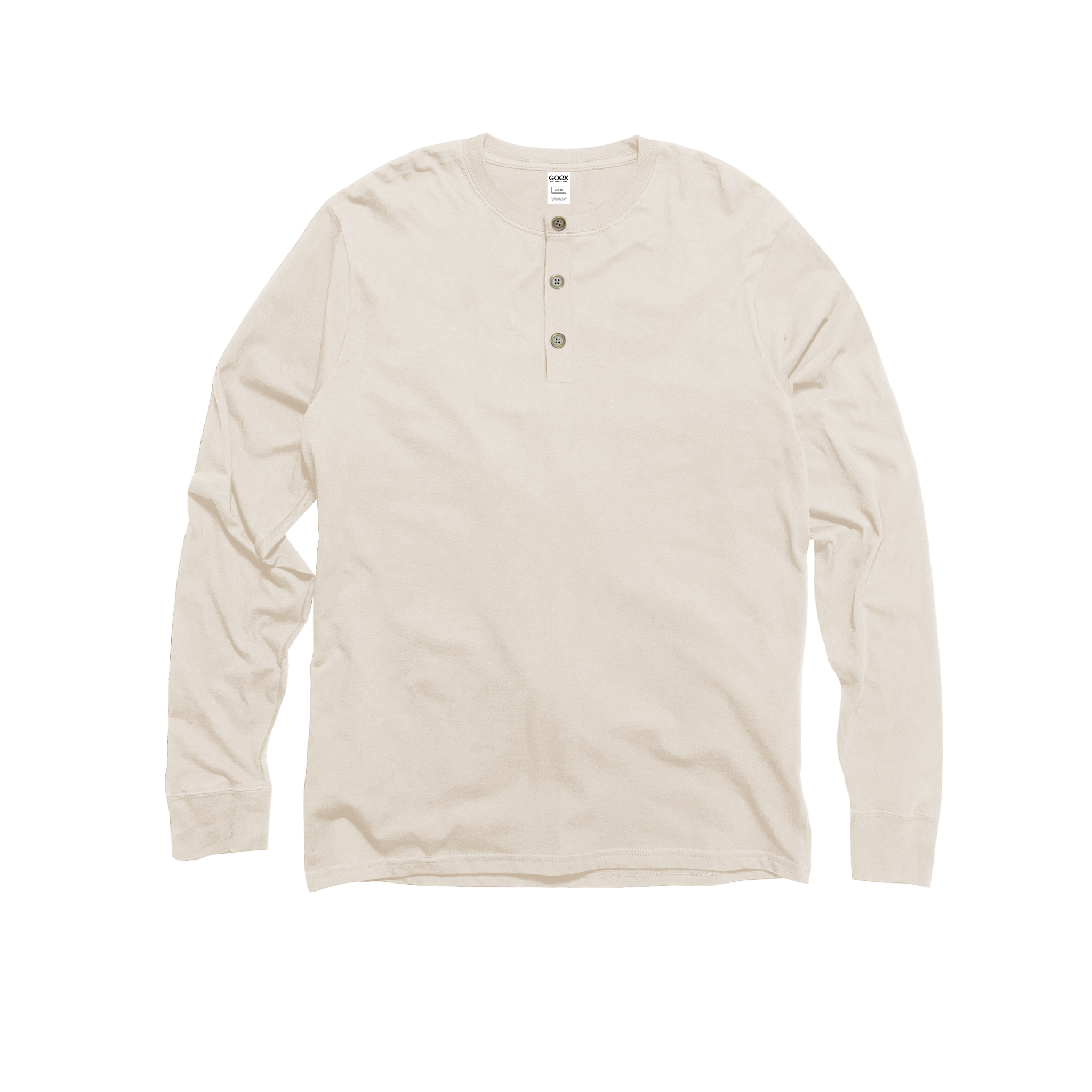 Unisex Long Sleeve Eco Cotton Henley