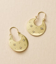 Sitara Starry Flat Hoop Earrings