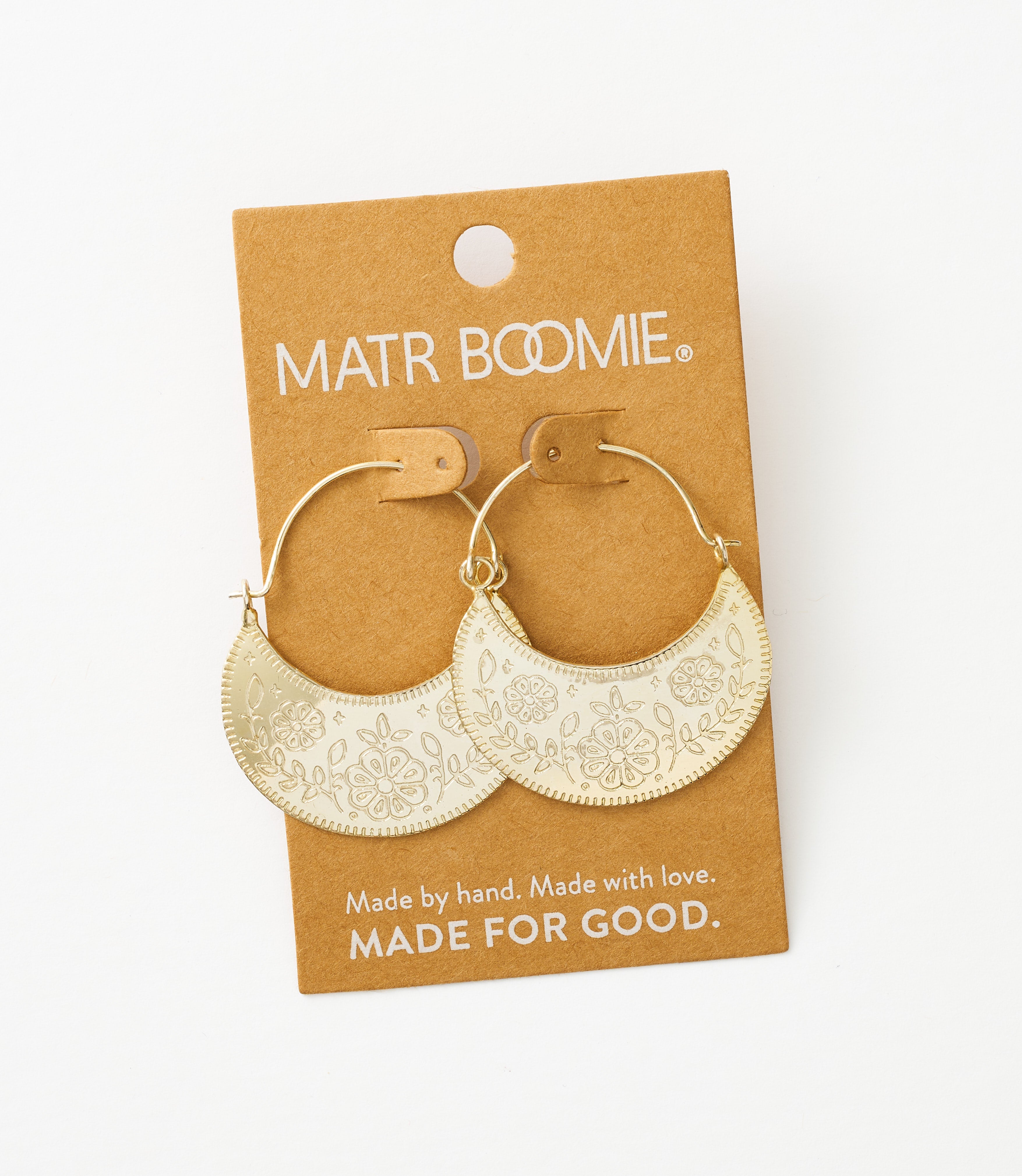 Haveli Etched Hoop Earring