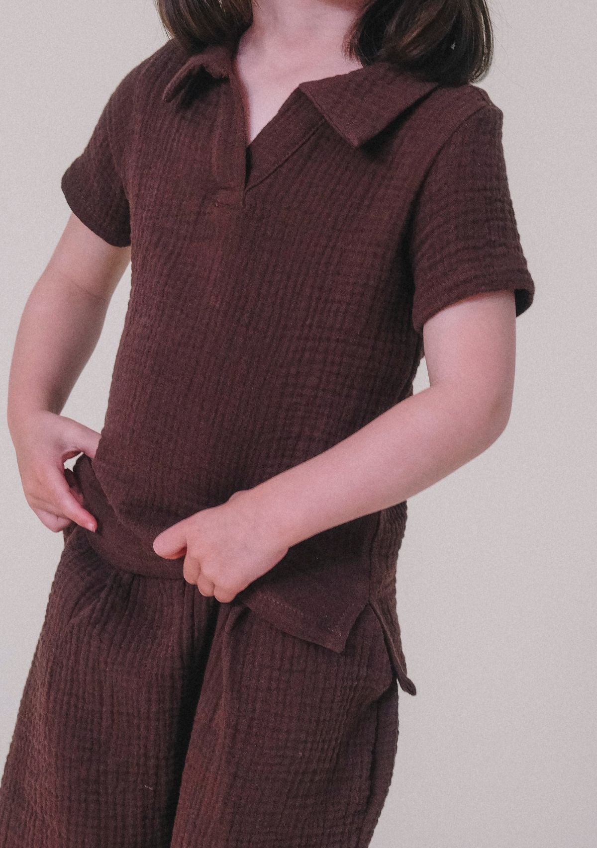 Nico Toddler Top - Chicory Coffee