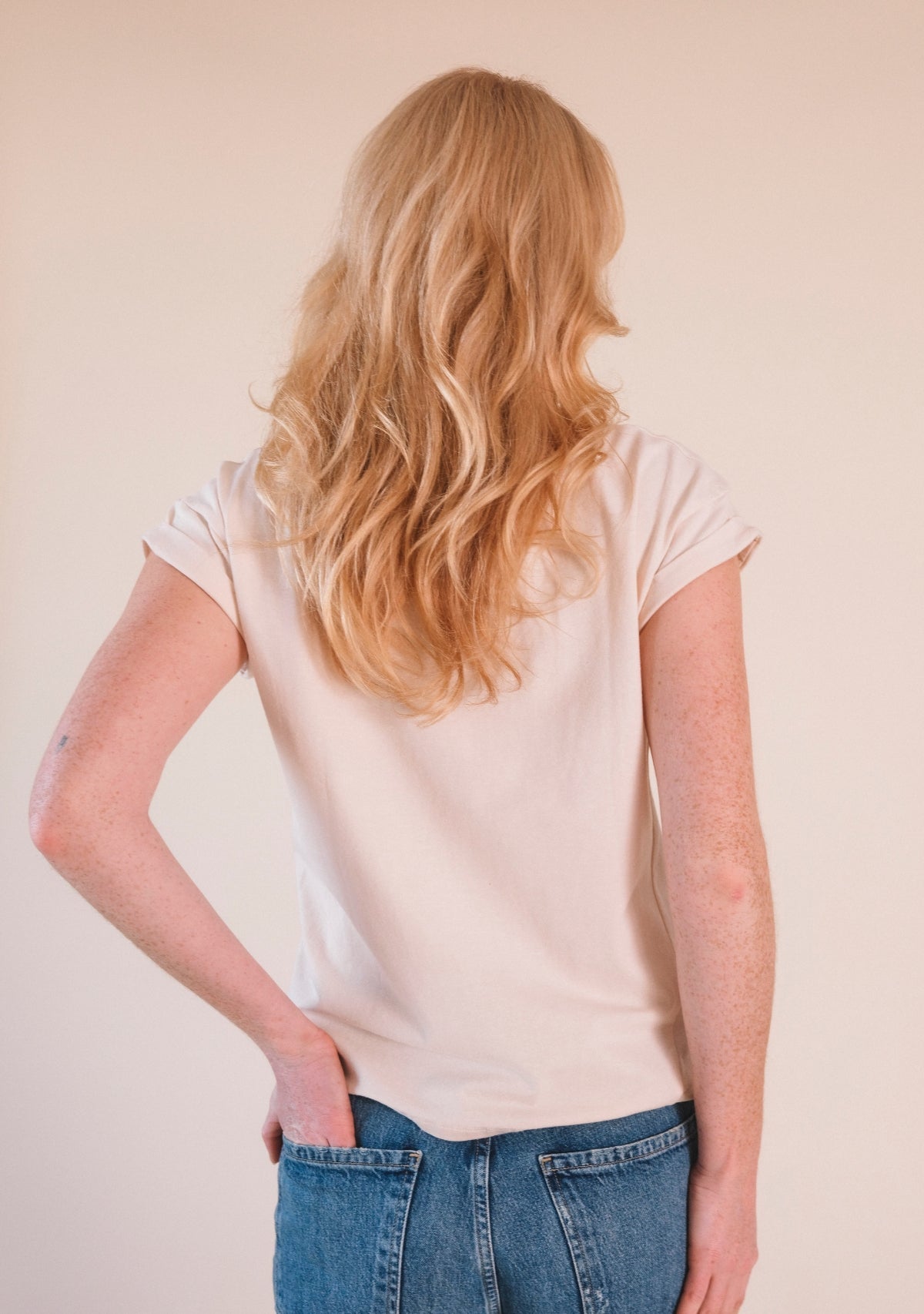 Jane Cuffed Hemp Tee - Natural