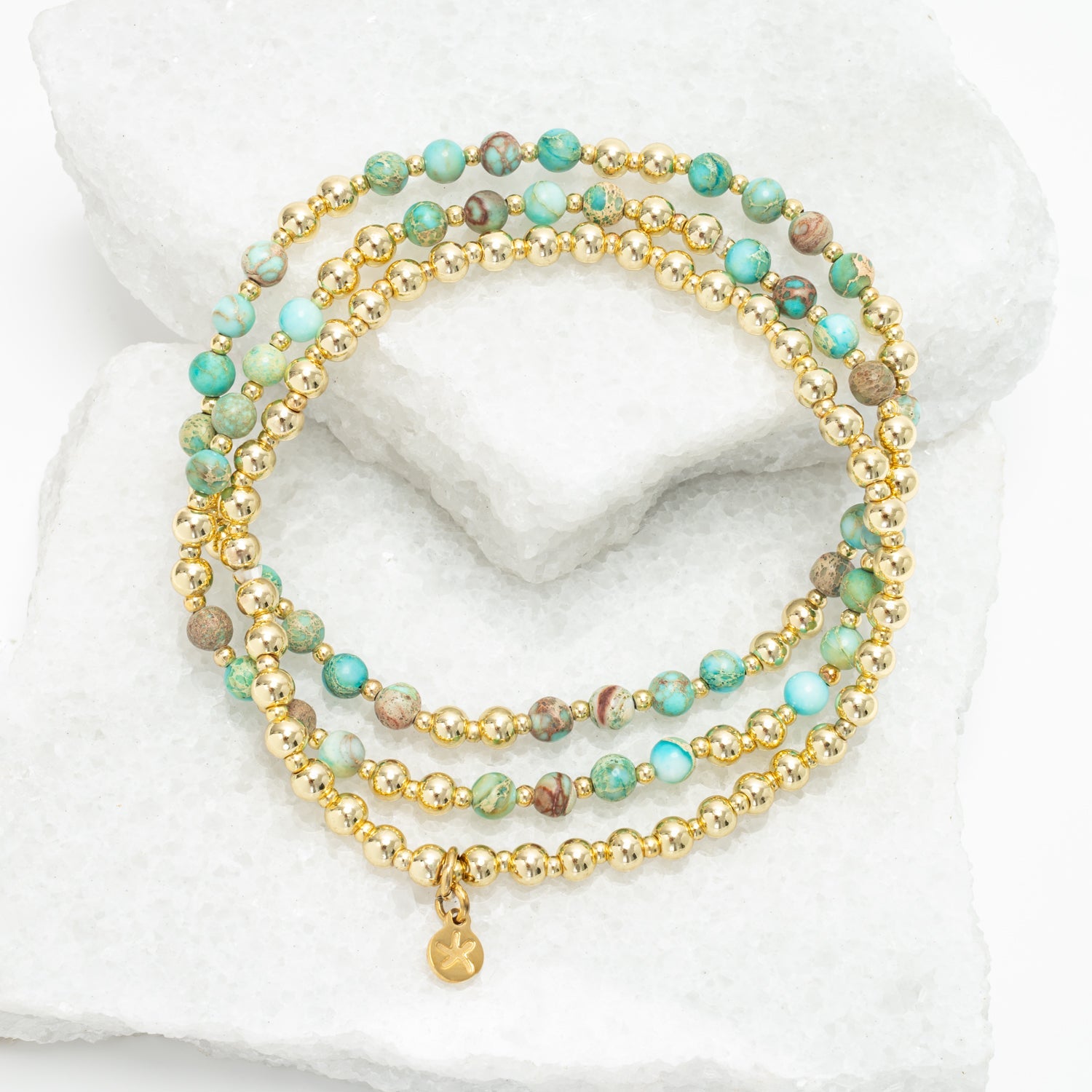 Light We Carry Bracelet Set in Turquoise