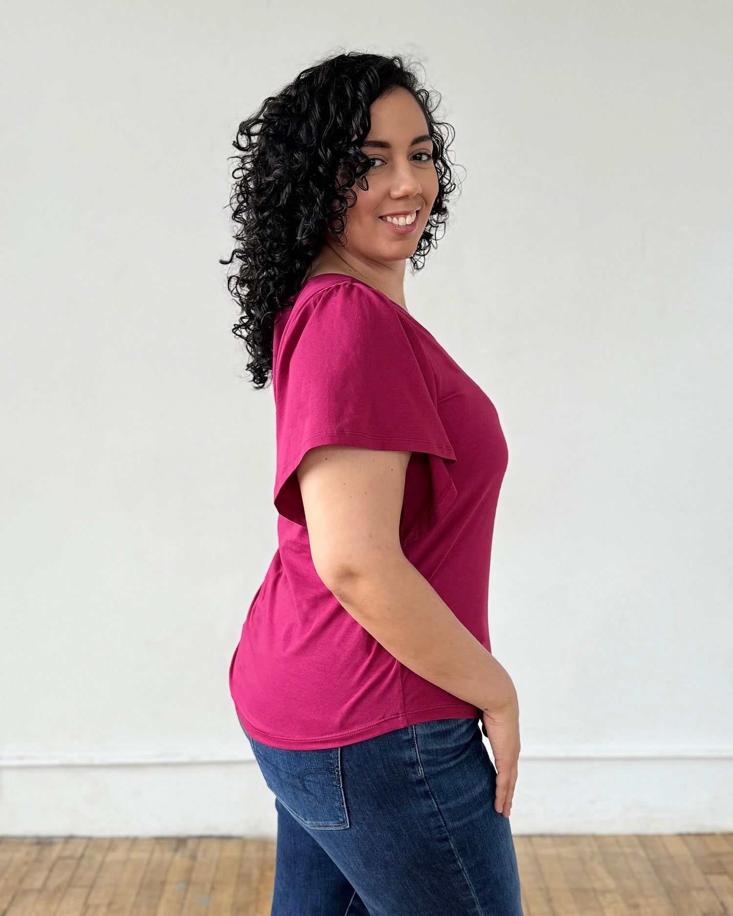 CHLOE tee in Garnet Pink
