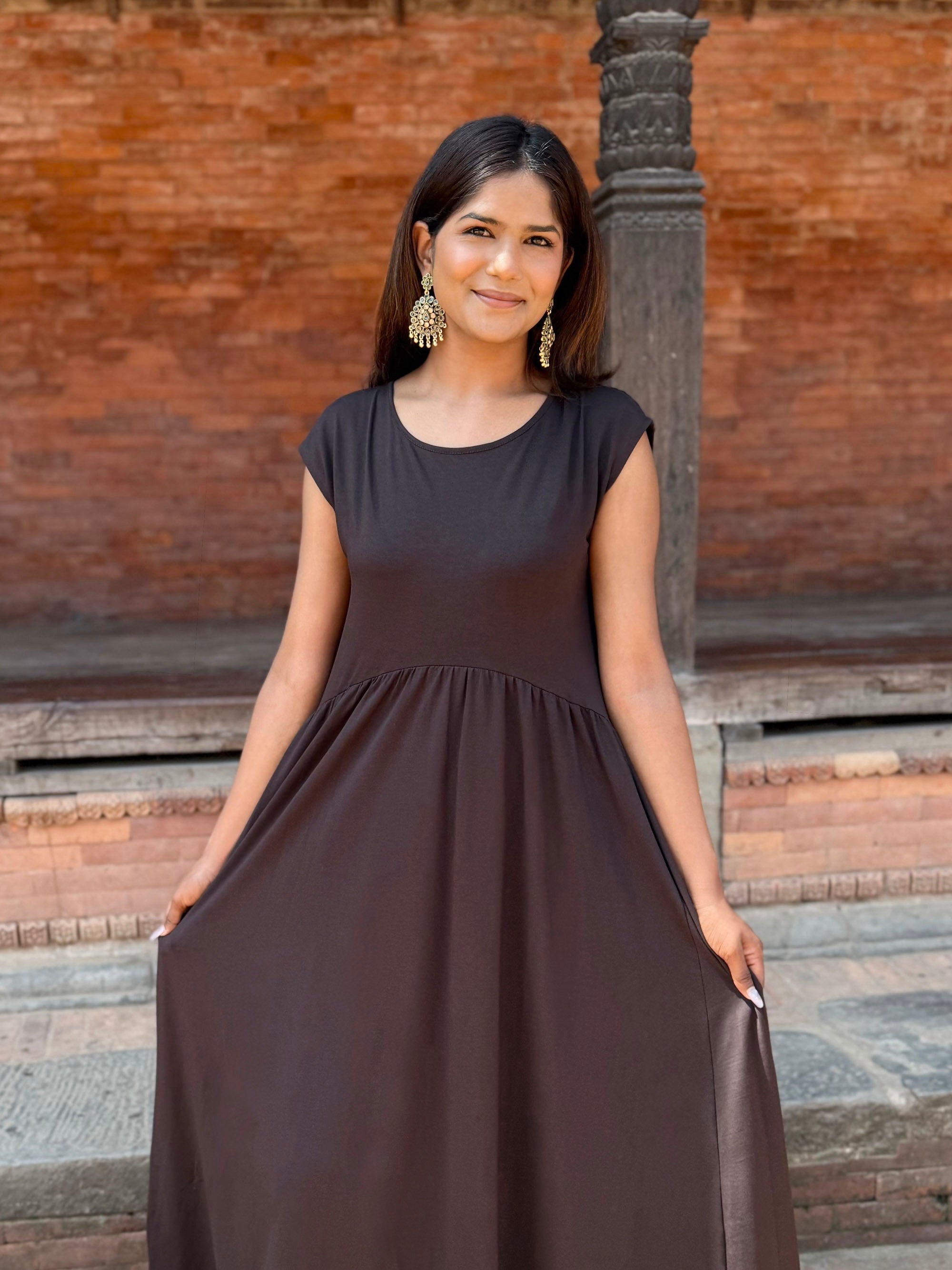 DEBORAH dress in Chocolate Torte