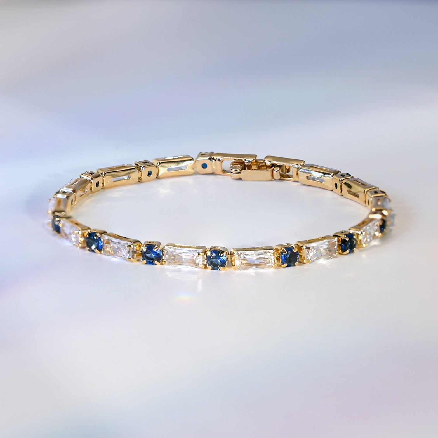 Glimmer Something Blue Tennis Bracelet