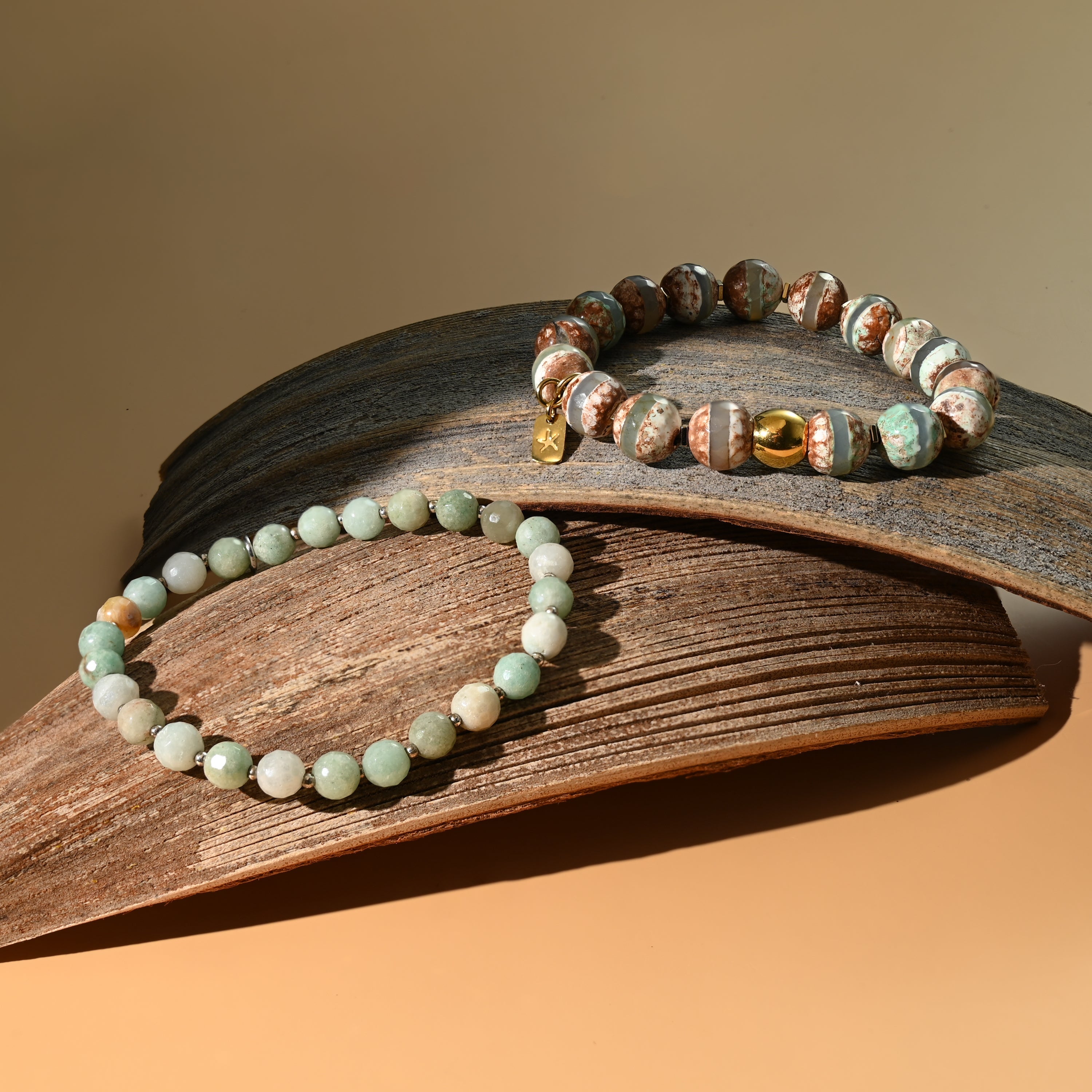 Maya Agate Bracelet in Earth Tones