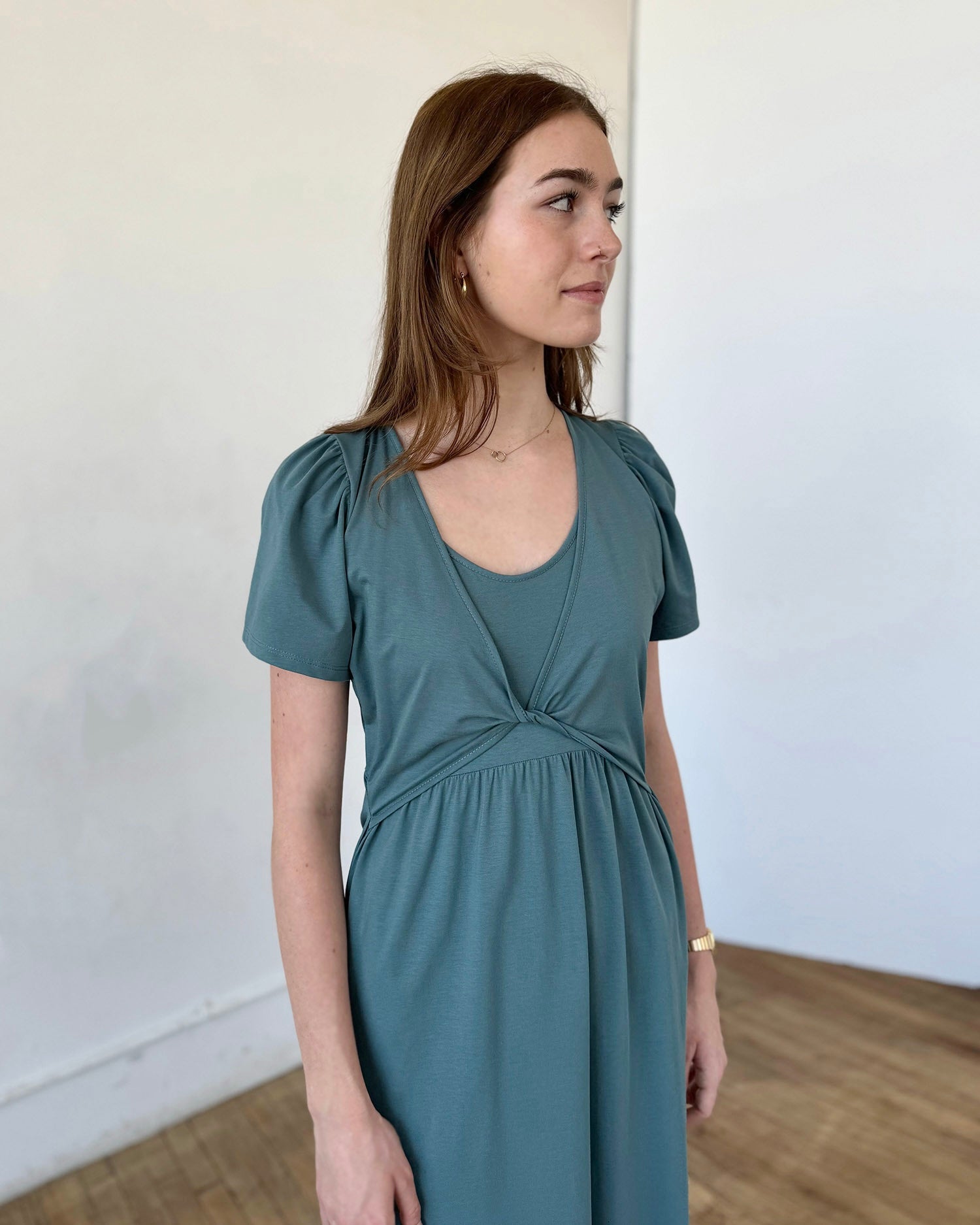 MONICA dress in Dark Aqua