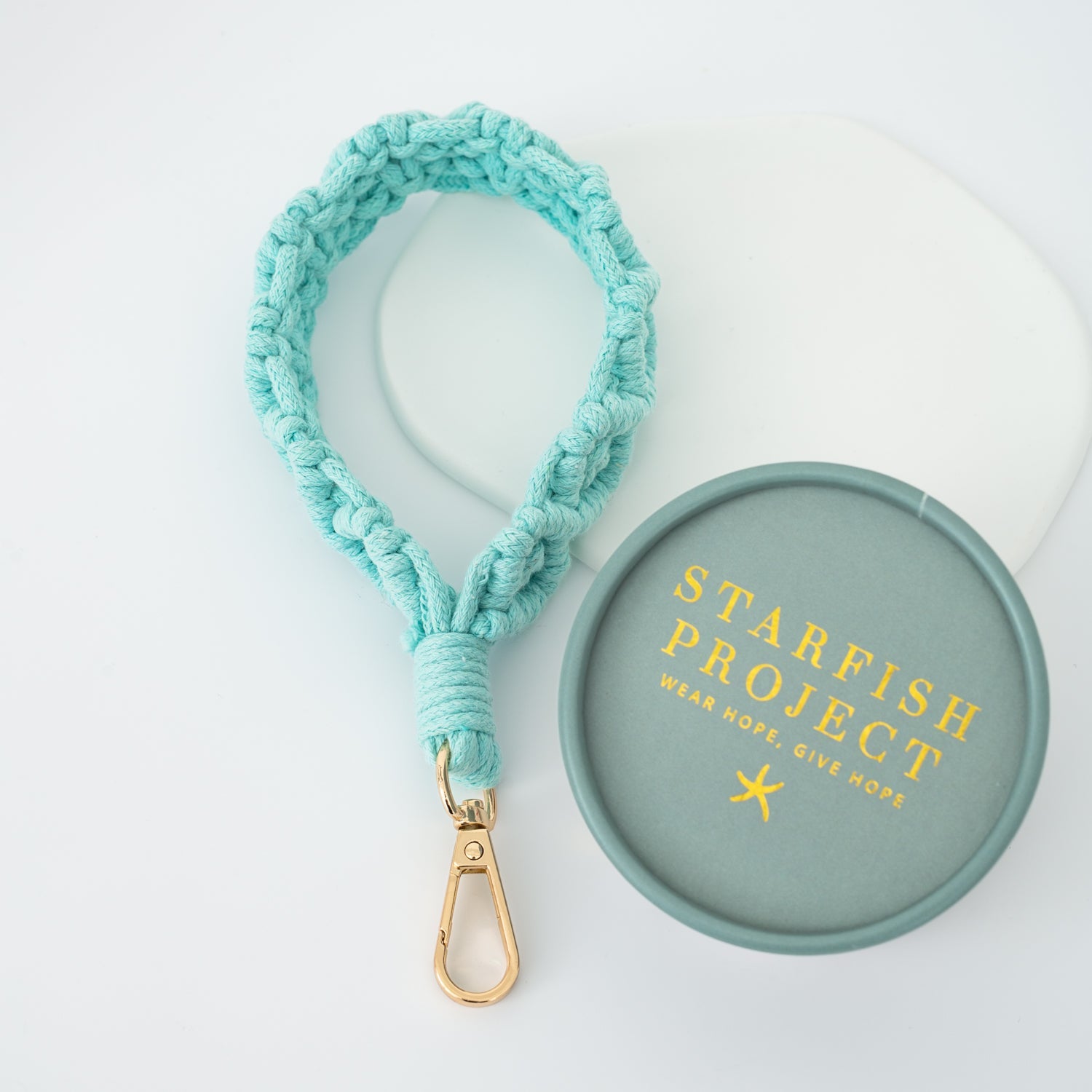 Fresh Mint Macramé Wrist Strap (Phone, Keys, Bag Accessorry)