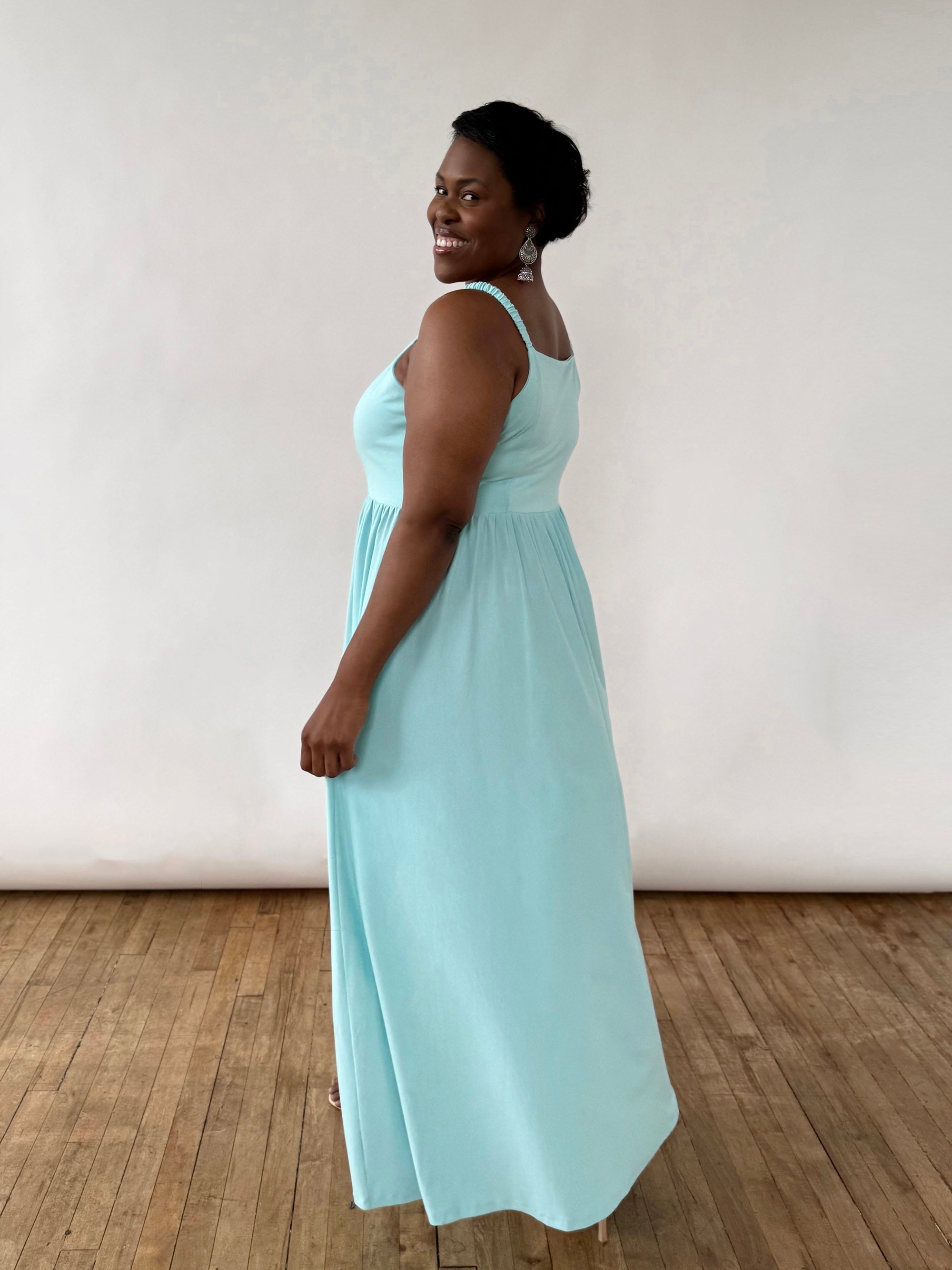 LYDIA dress in Crisp Aqua