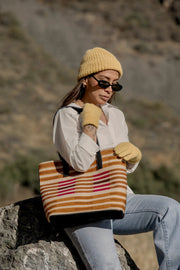 Woven Zip Tote