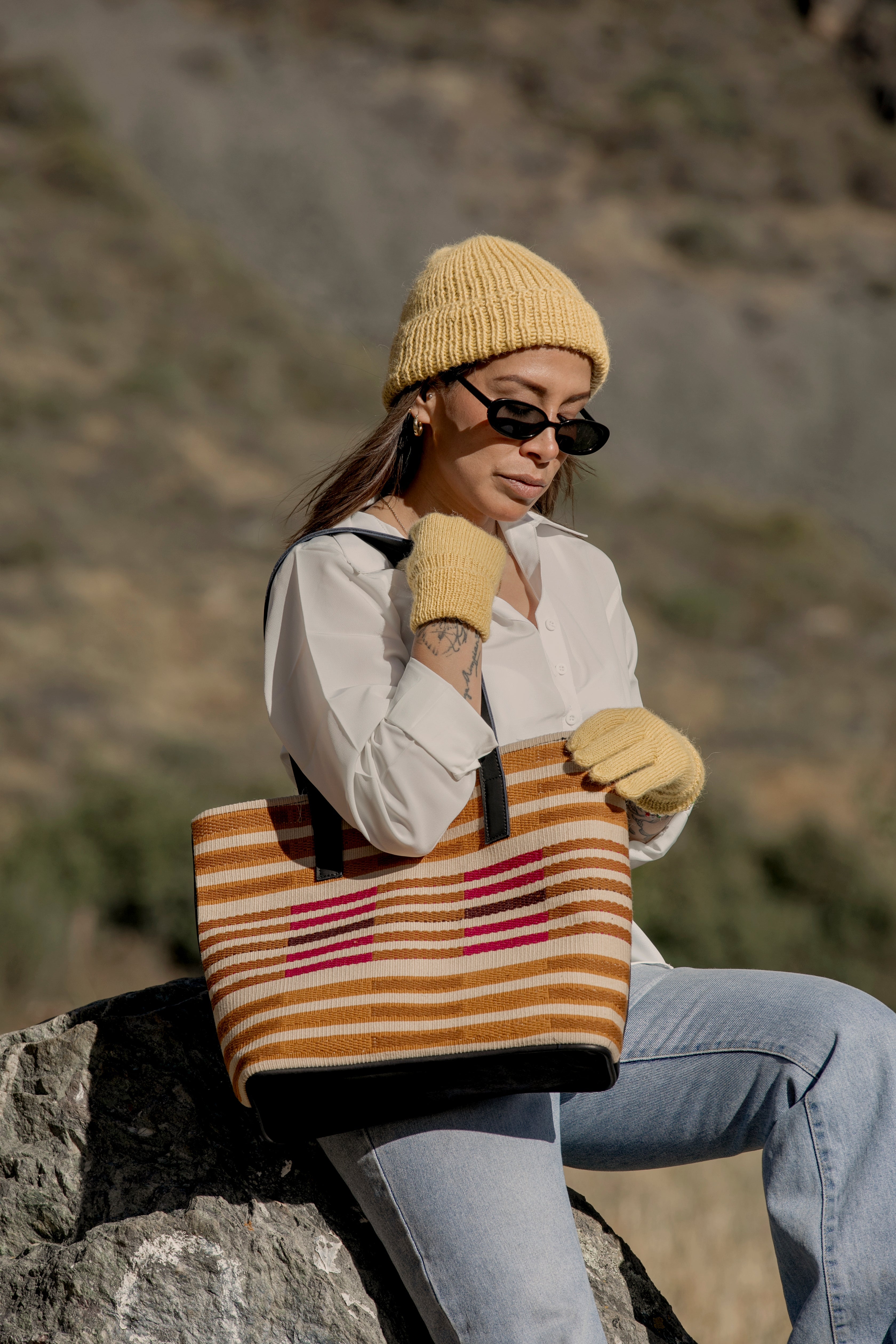 Woven Zip Tote