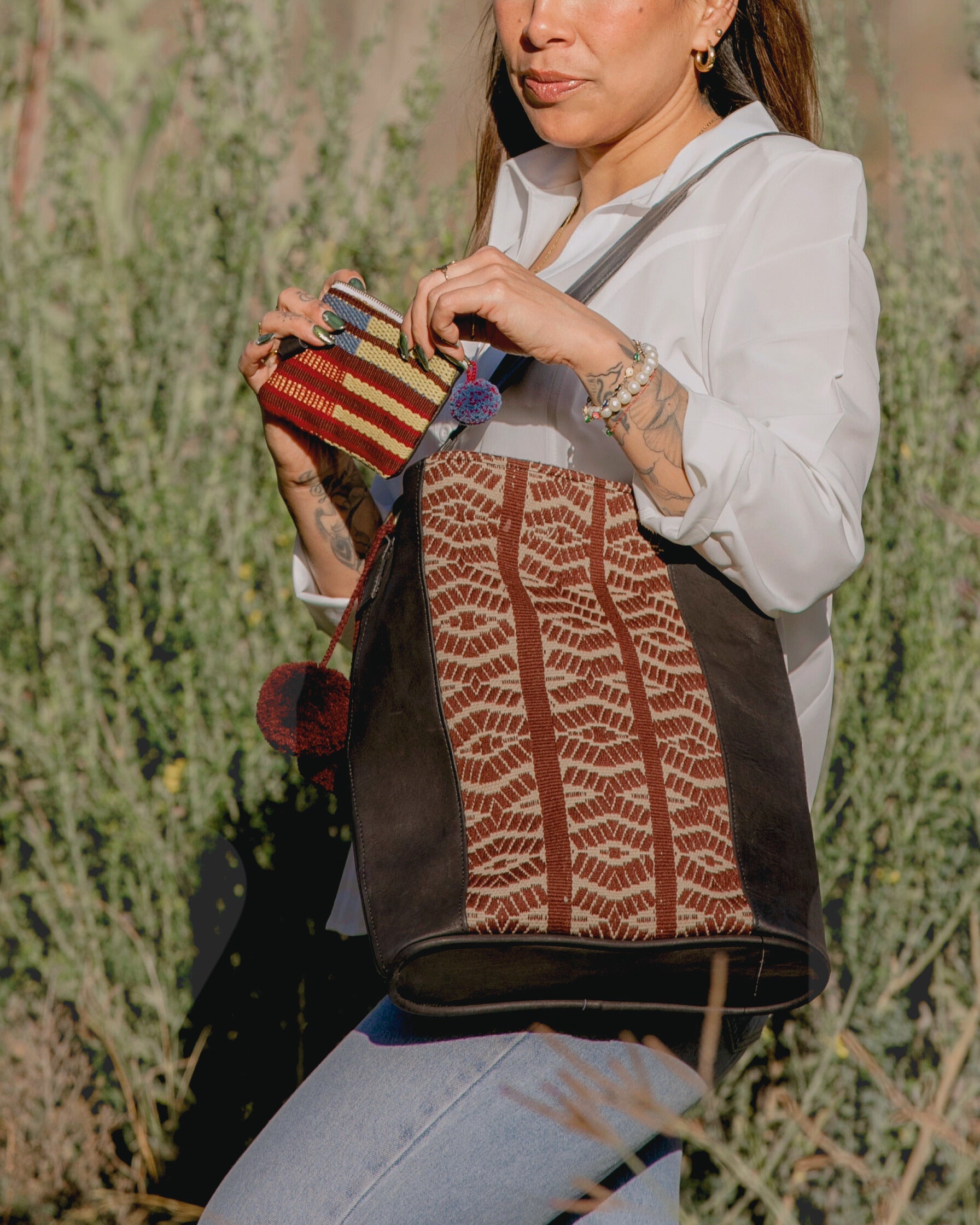 Woven Shoulder Bag