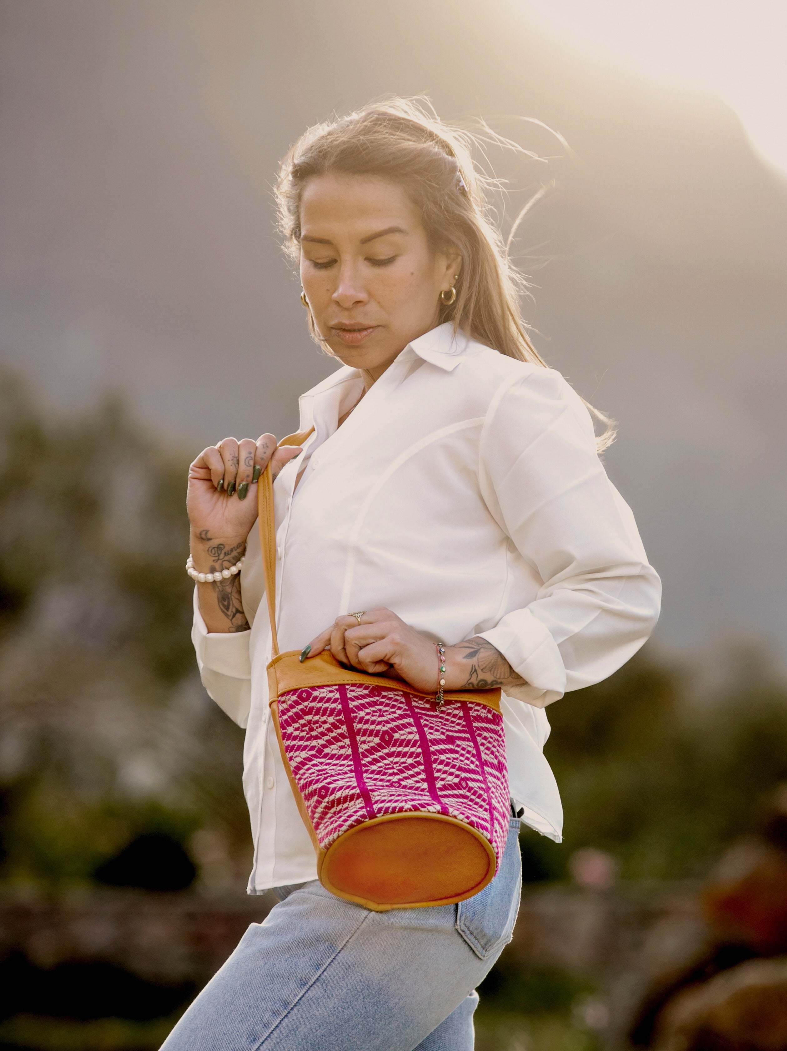 Woven Bucket Bag