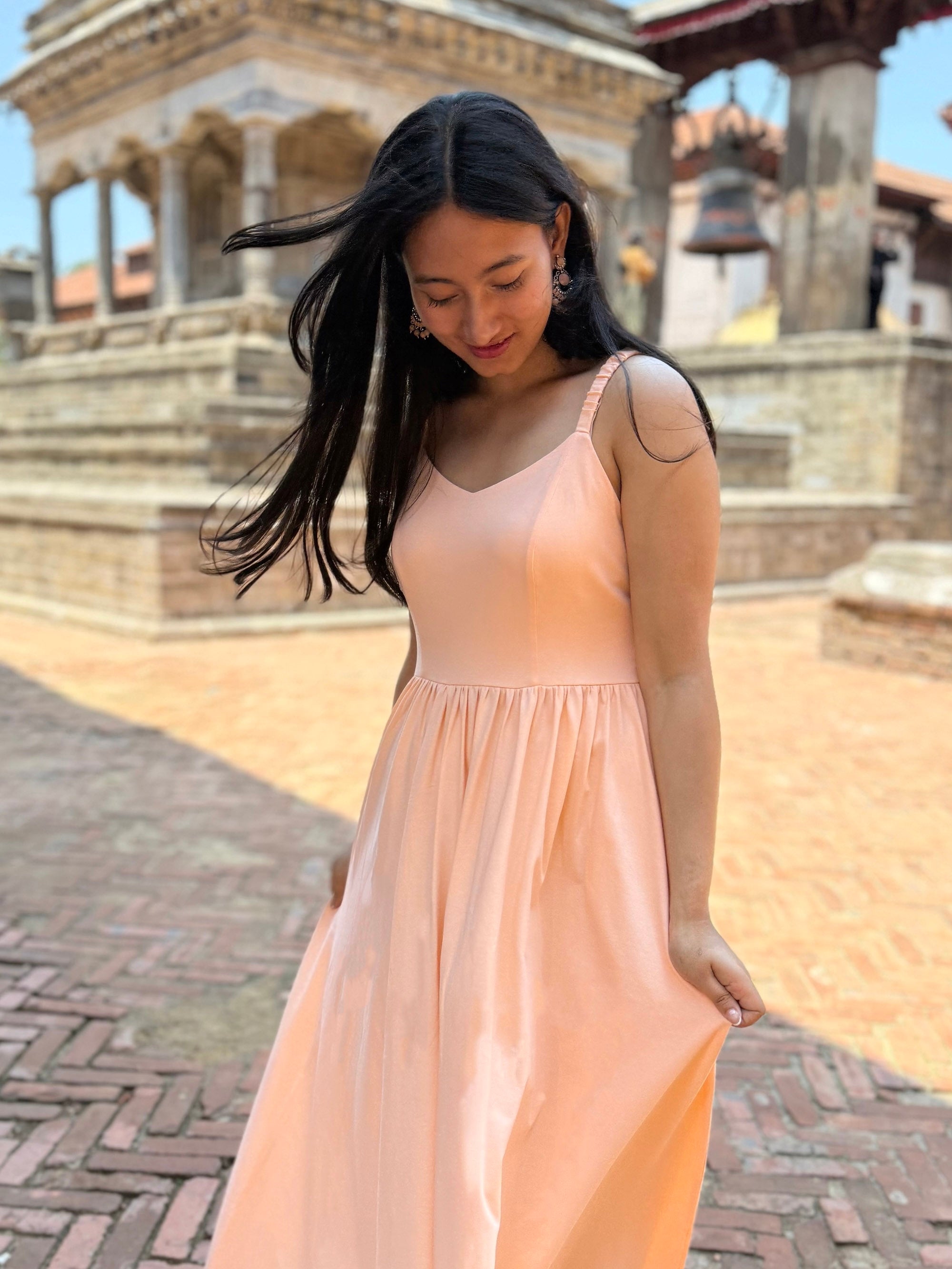 LYDIA dress in Apricot