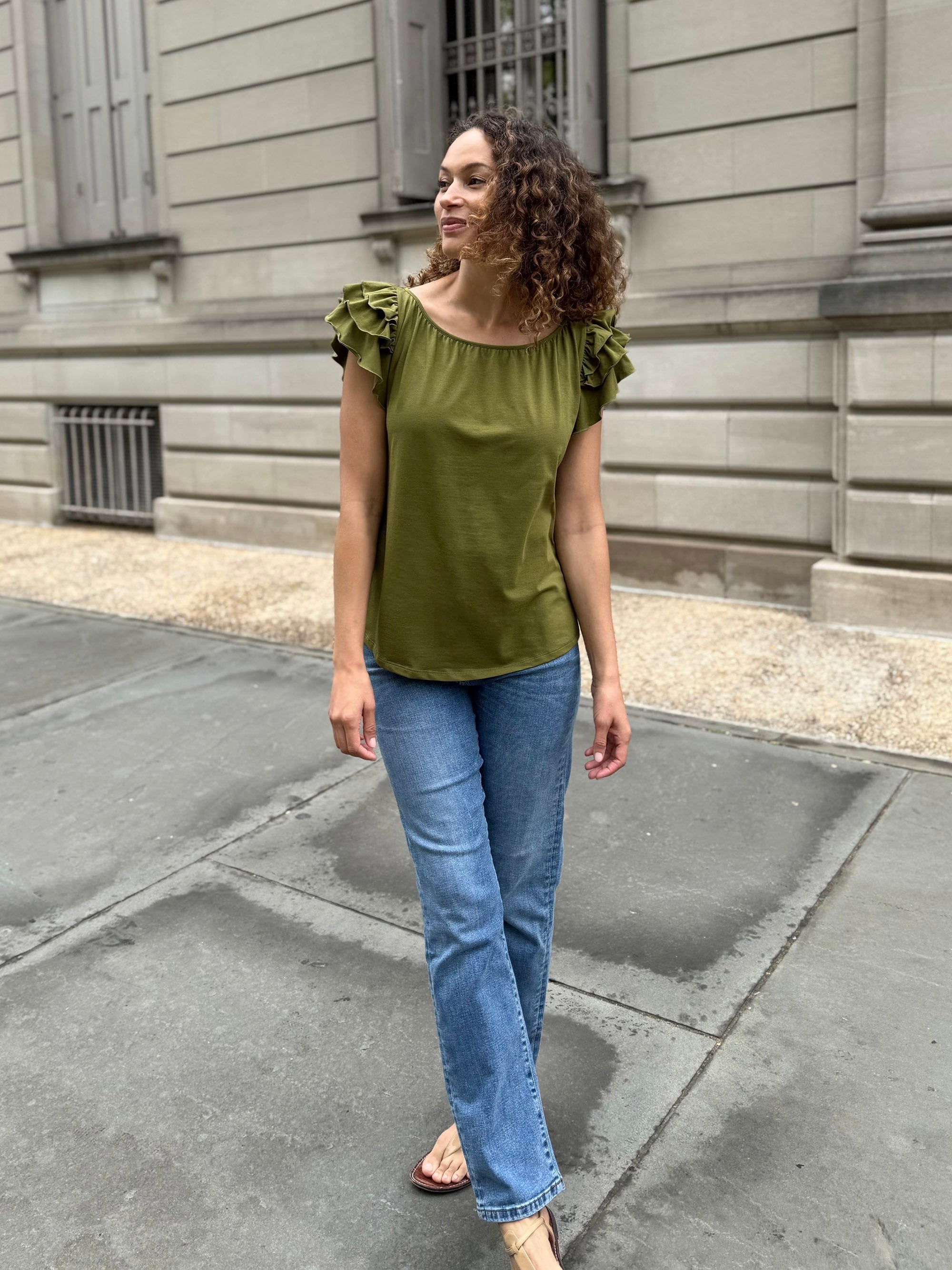 LILOU top in Olive Branch