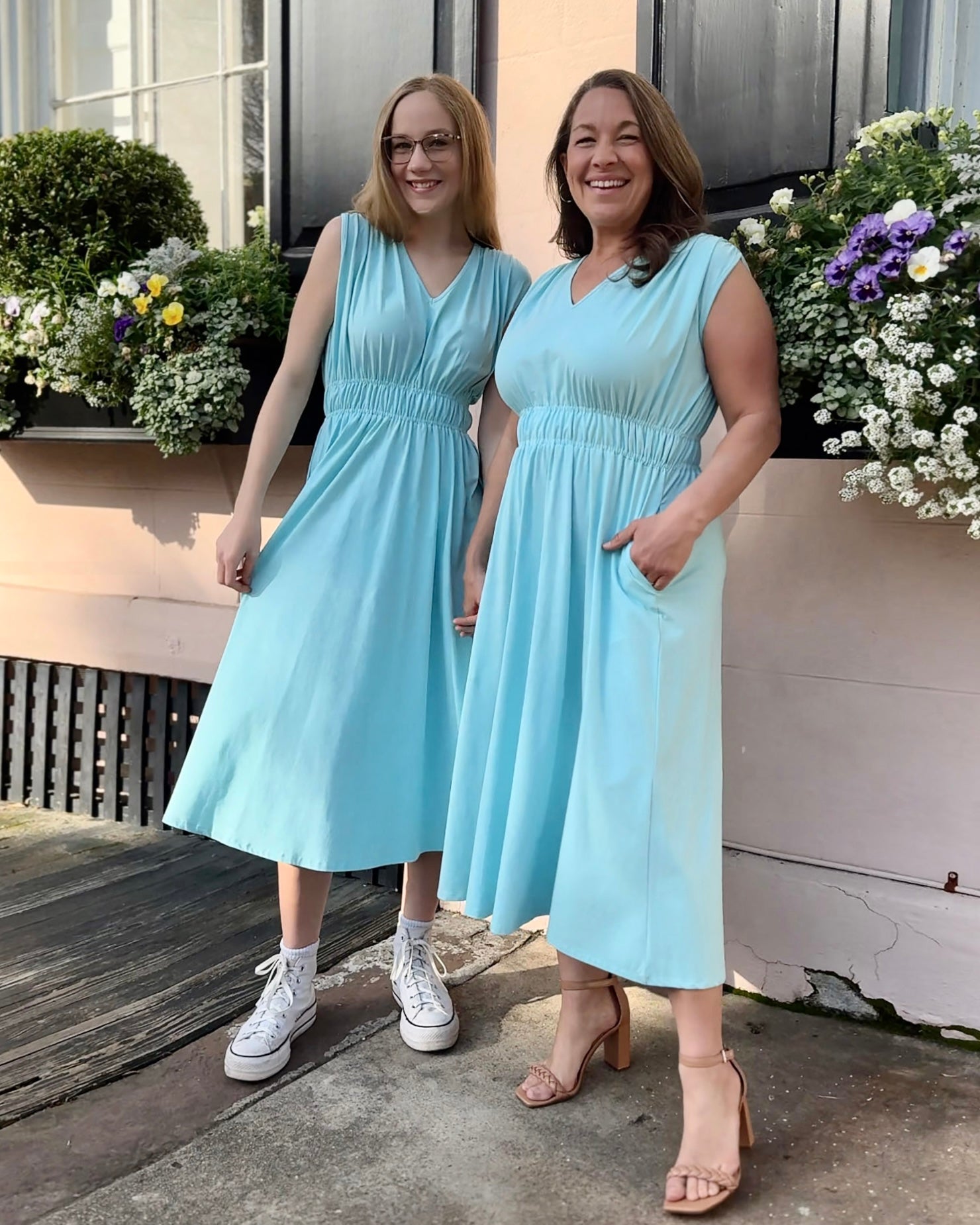 HAMPTON dress in Crisp Aqua