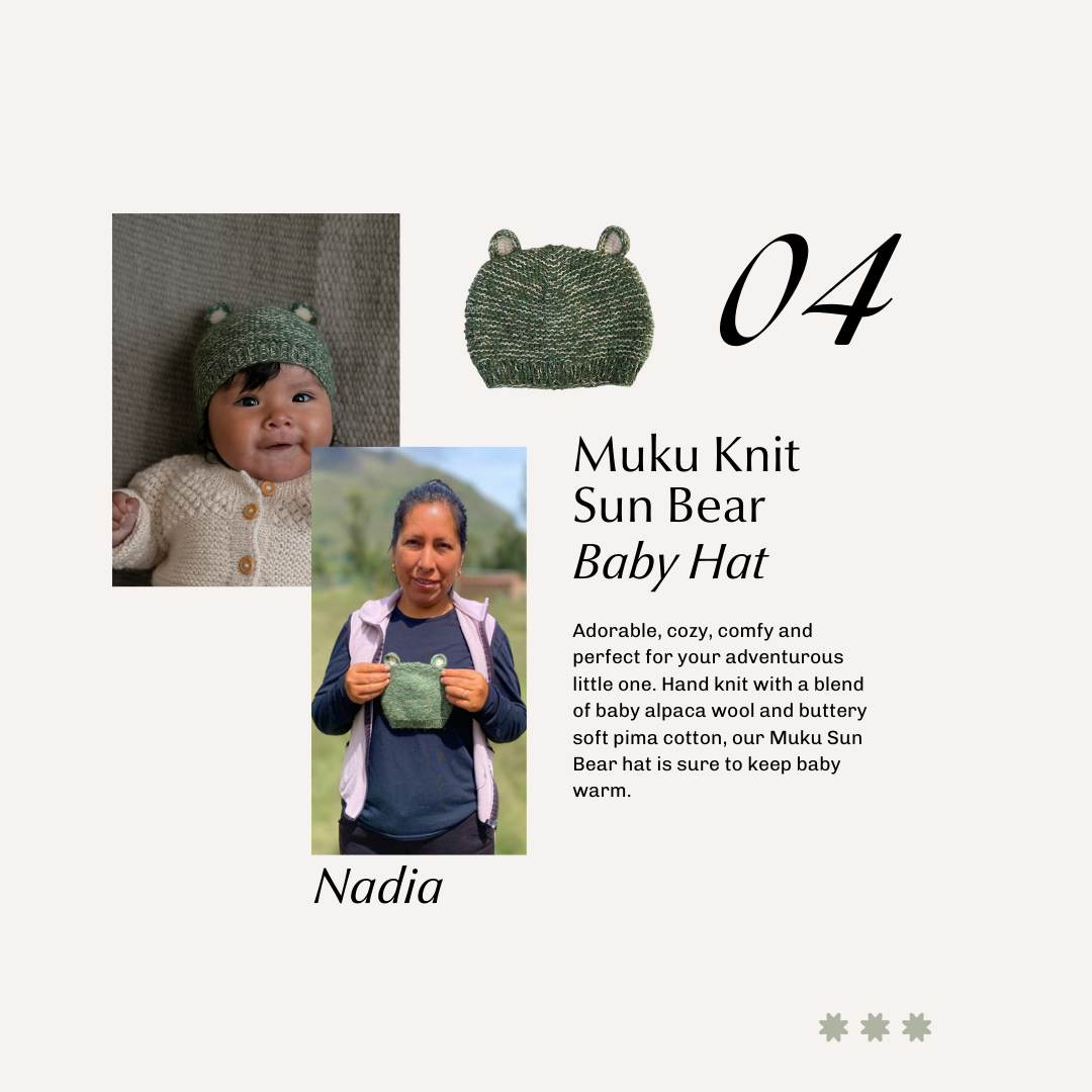 Muku Knit Sun Bear Baby Hat