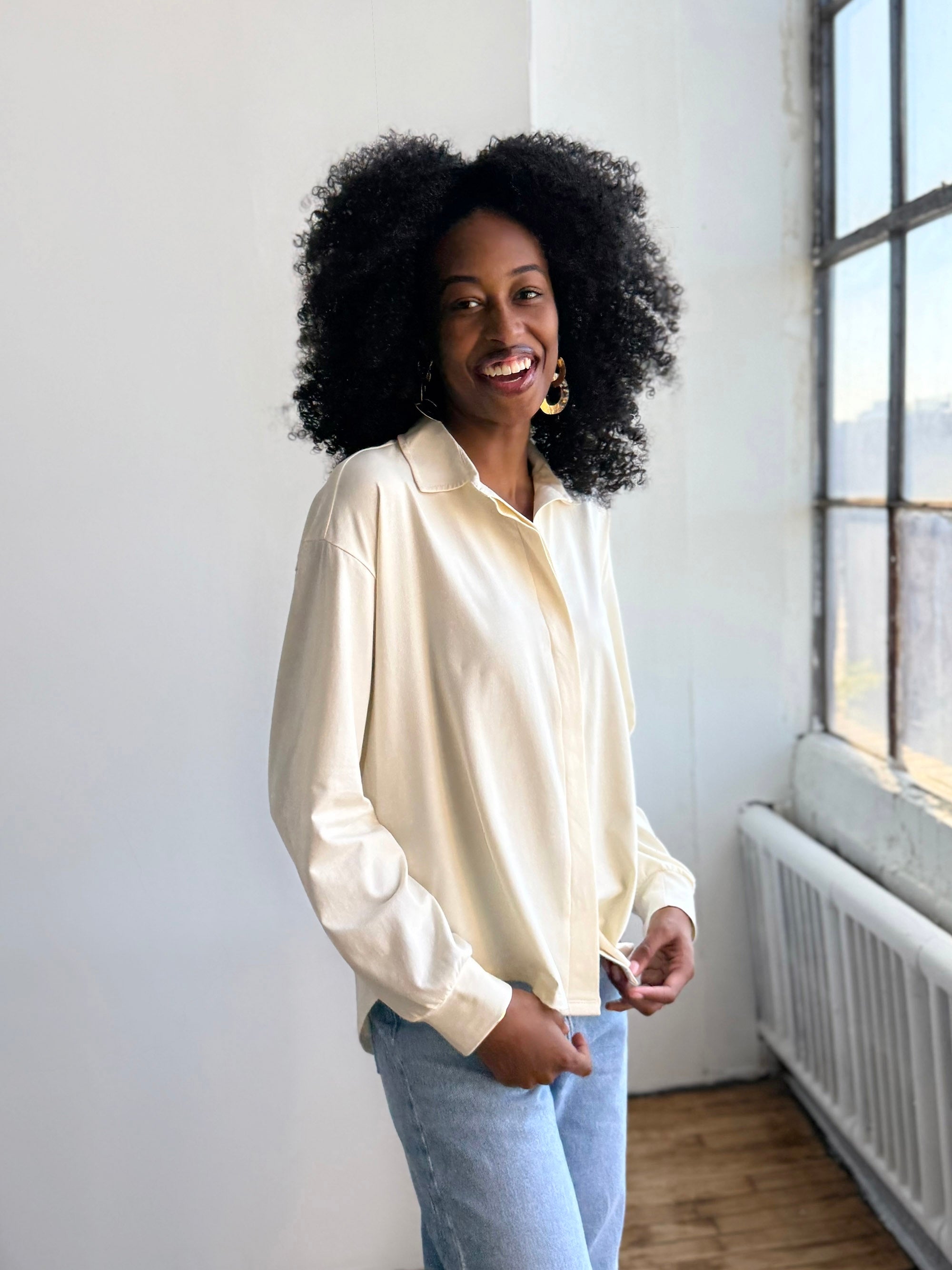 LINDSEY blouse in Chalk