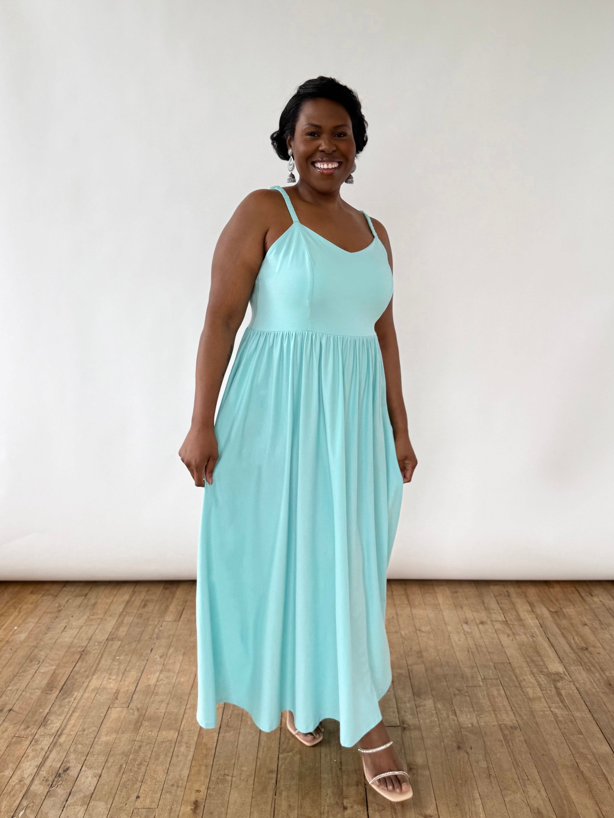 LYDIA dress in Crisp Aqua
