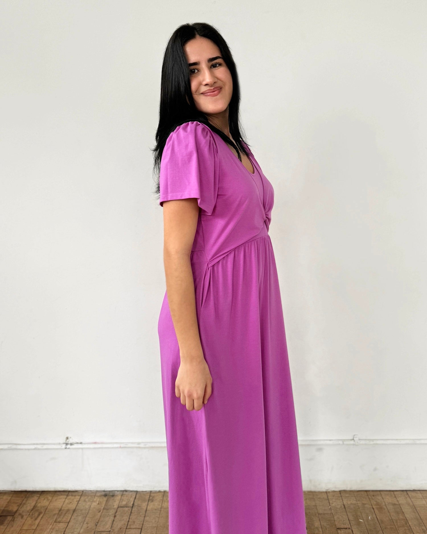 MONICA dress in Magenta Bloom